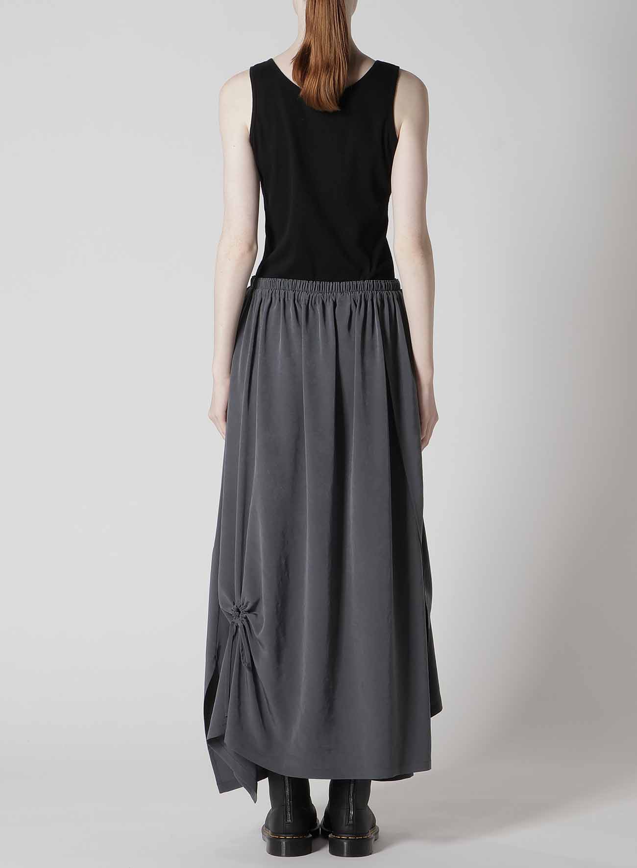 CREPE de CHINE CIRCLE GATHERED SKIRT