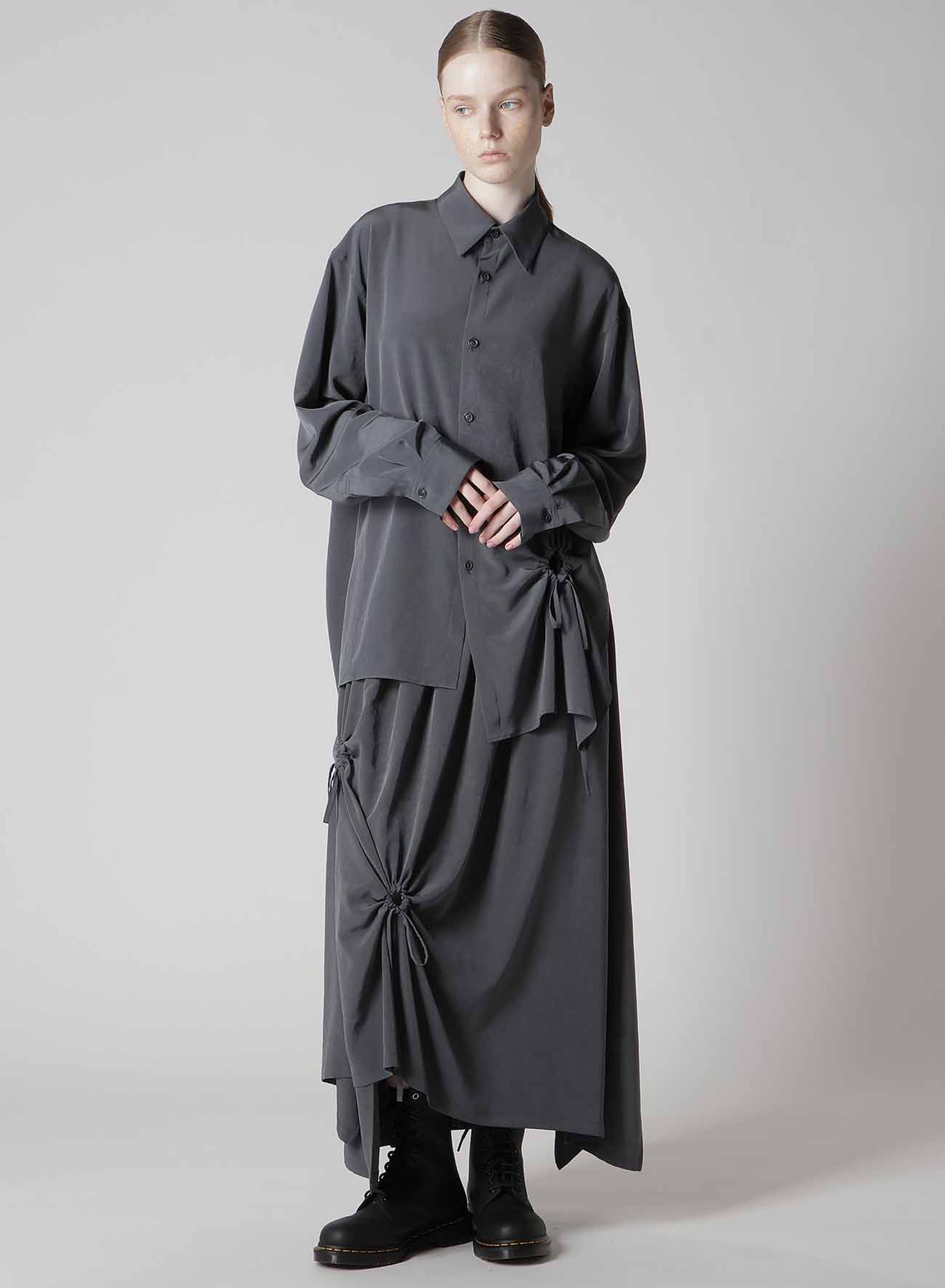 CREPE de CHINE CIRCLE GATHERED SKIRT