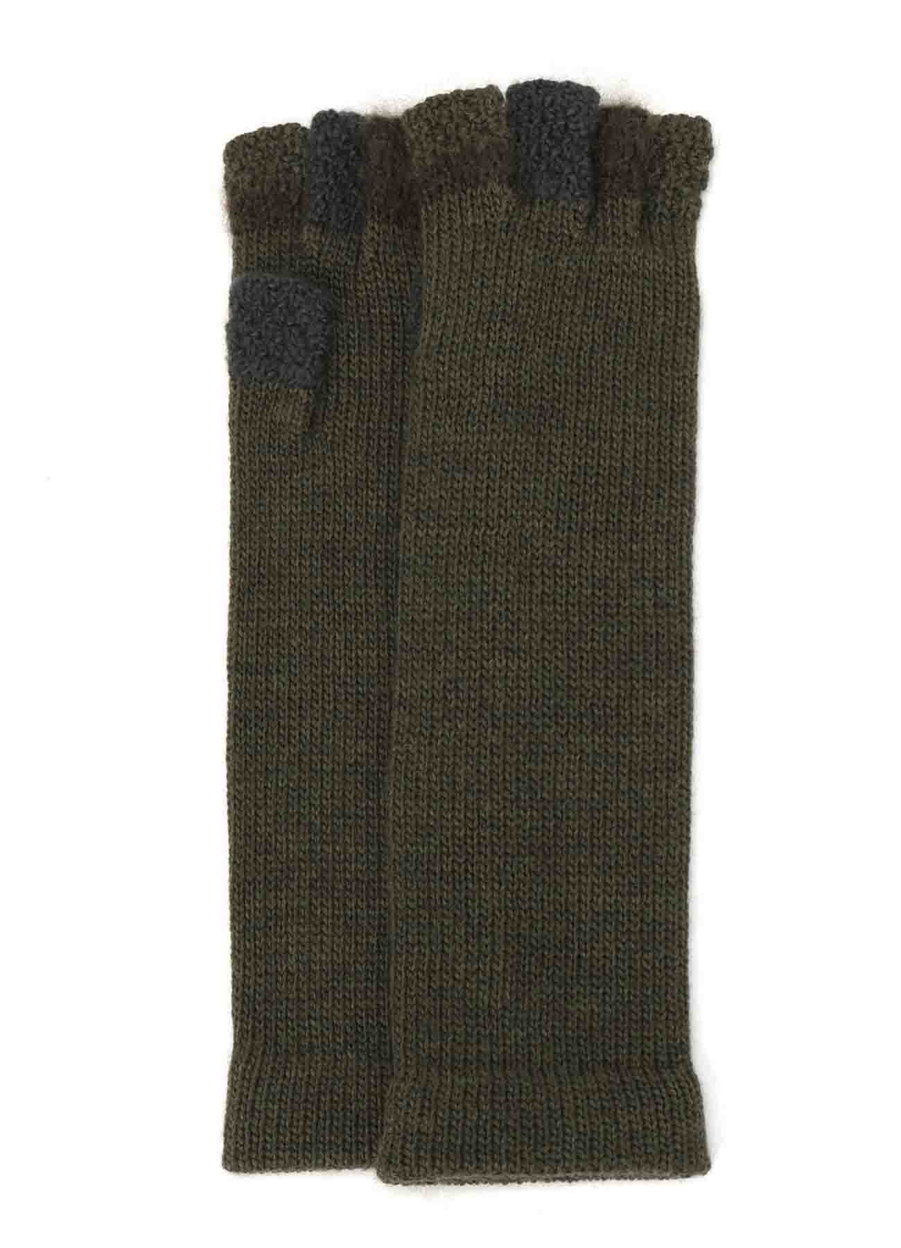 【10/18 12:00(JST) Release】W SLUB×MOHAIR PATCHED FINGERLESS LONG GLOVES