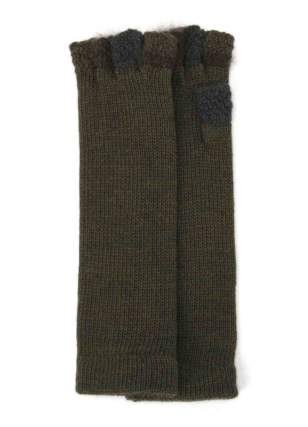 【10/18 12:00(JST) Release】W SLUB×MOHAIR PATCHED FINGERLESS LONG GLOVES