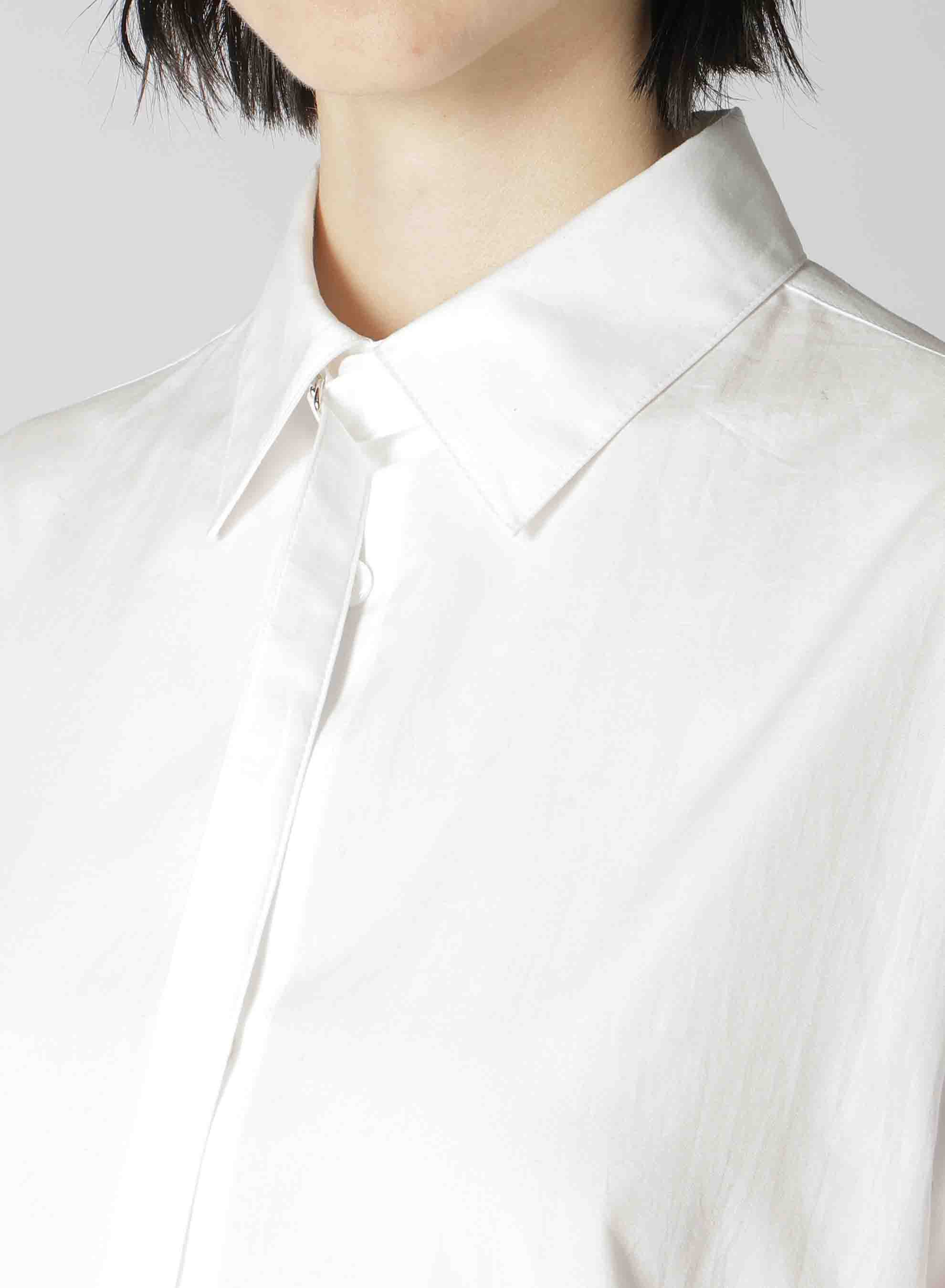 100/2 BROAD COLLAR/SLEEVE OPEN TAB BLOUSE