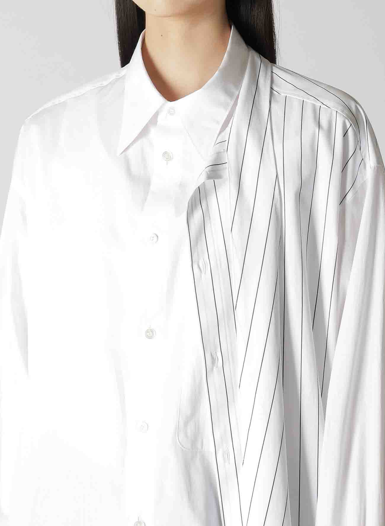 HIGH DENSITY POPLIN DOUBLE LAYERED SHIRT WITH BOWTIE