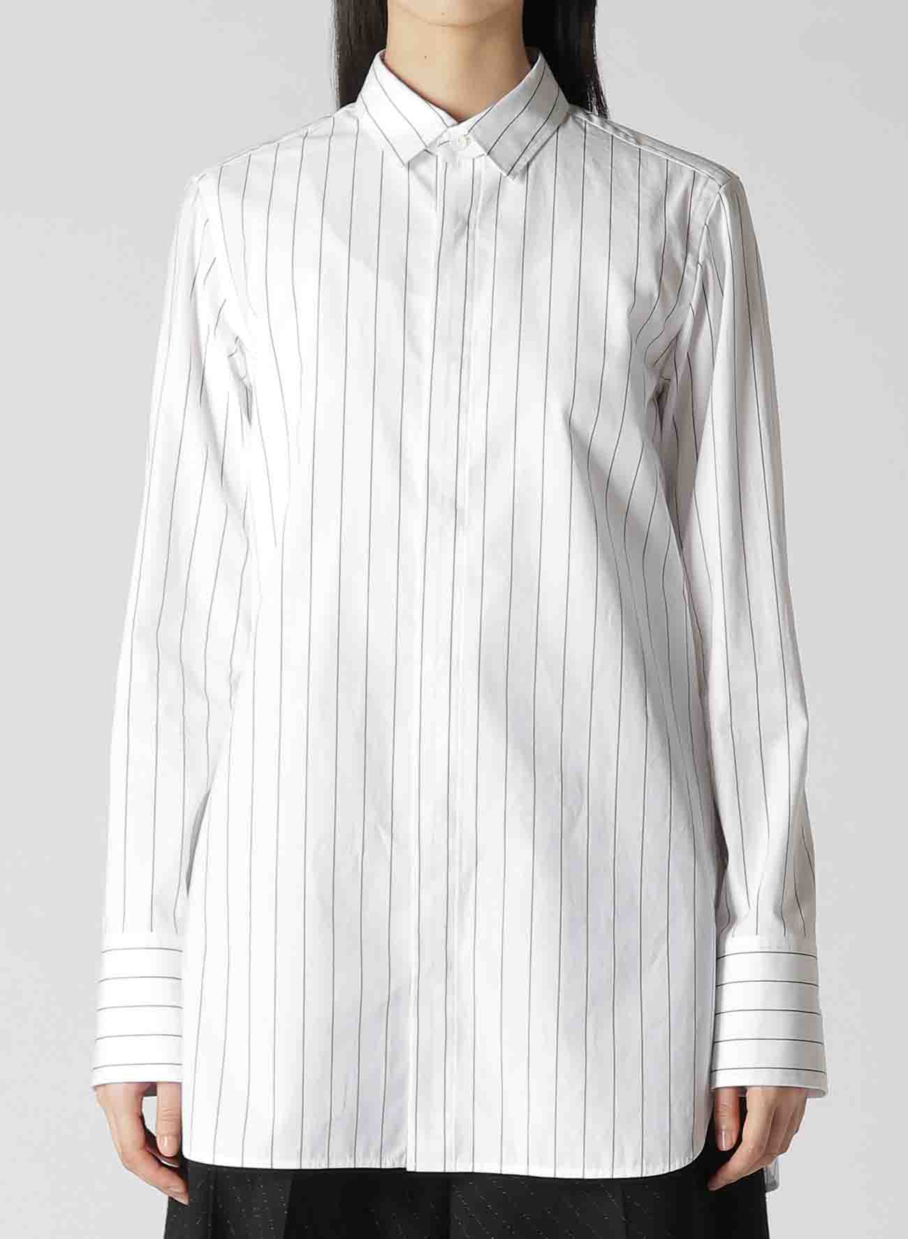 STRIPE SHIRT COLLAR BLOUSE