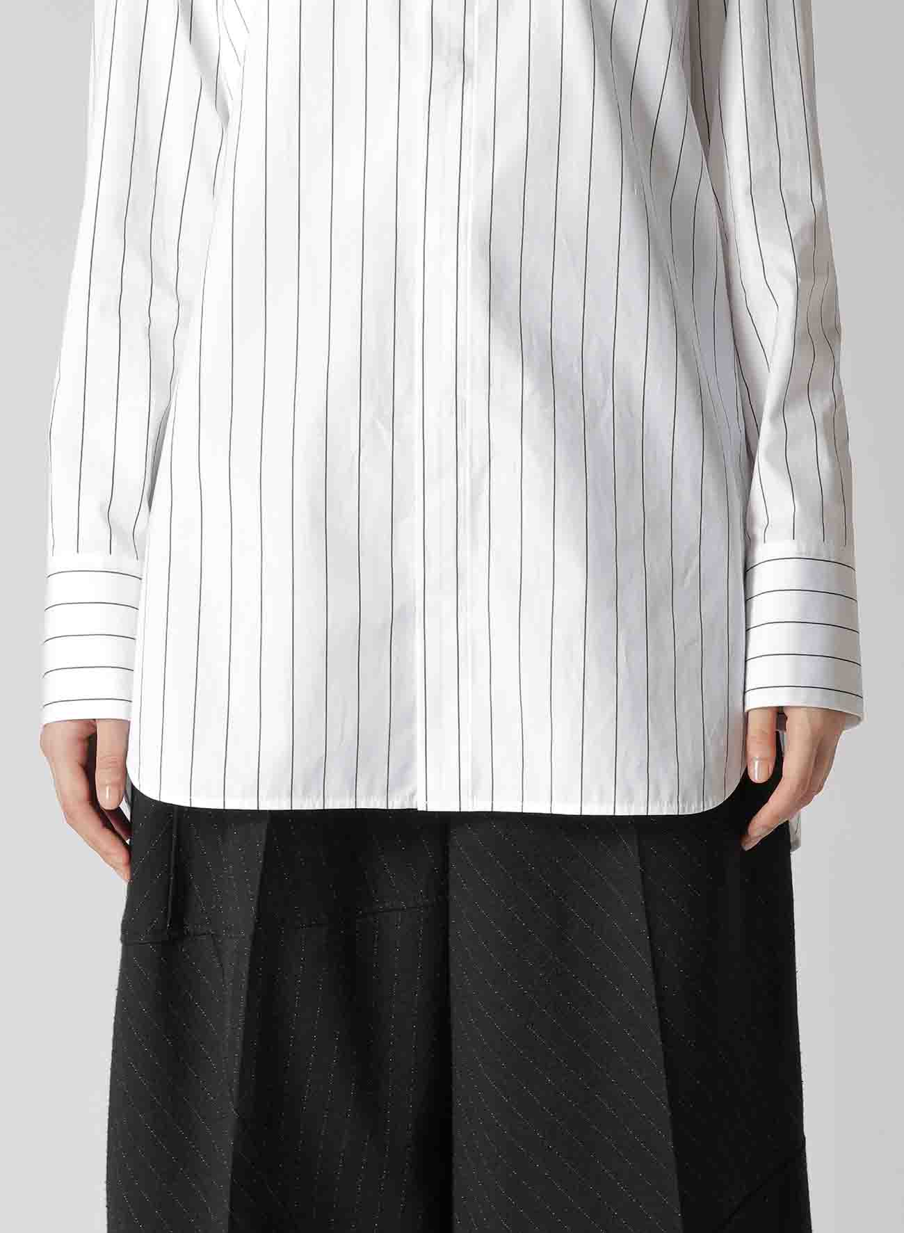 STRIPE SHIRT COLLAR BLOUSE