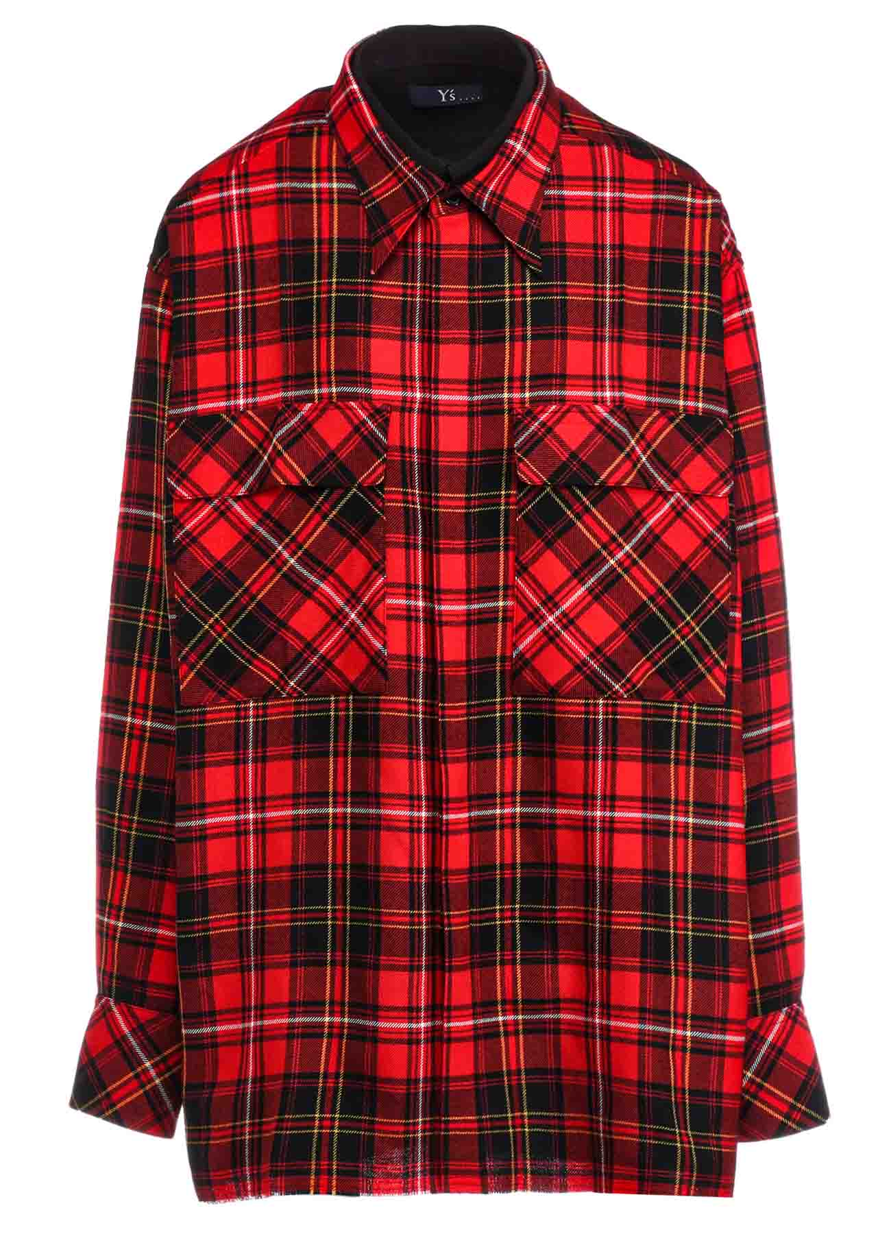 TARTAN CHECK DOUBLE LAYERED SHIRT