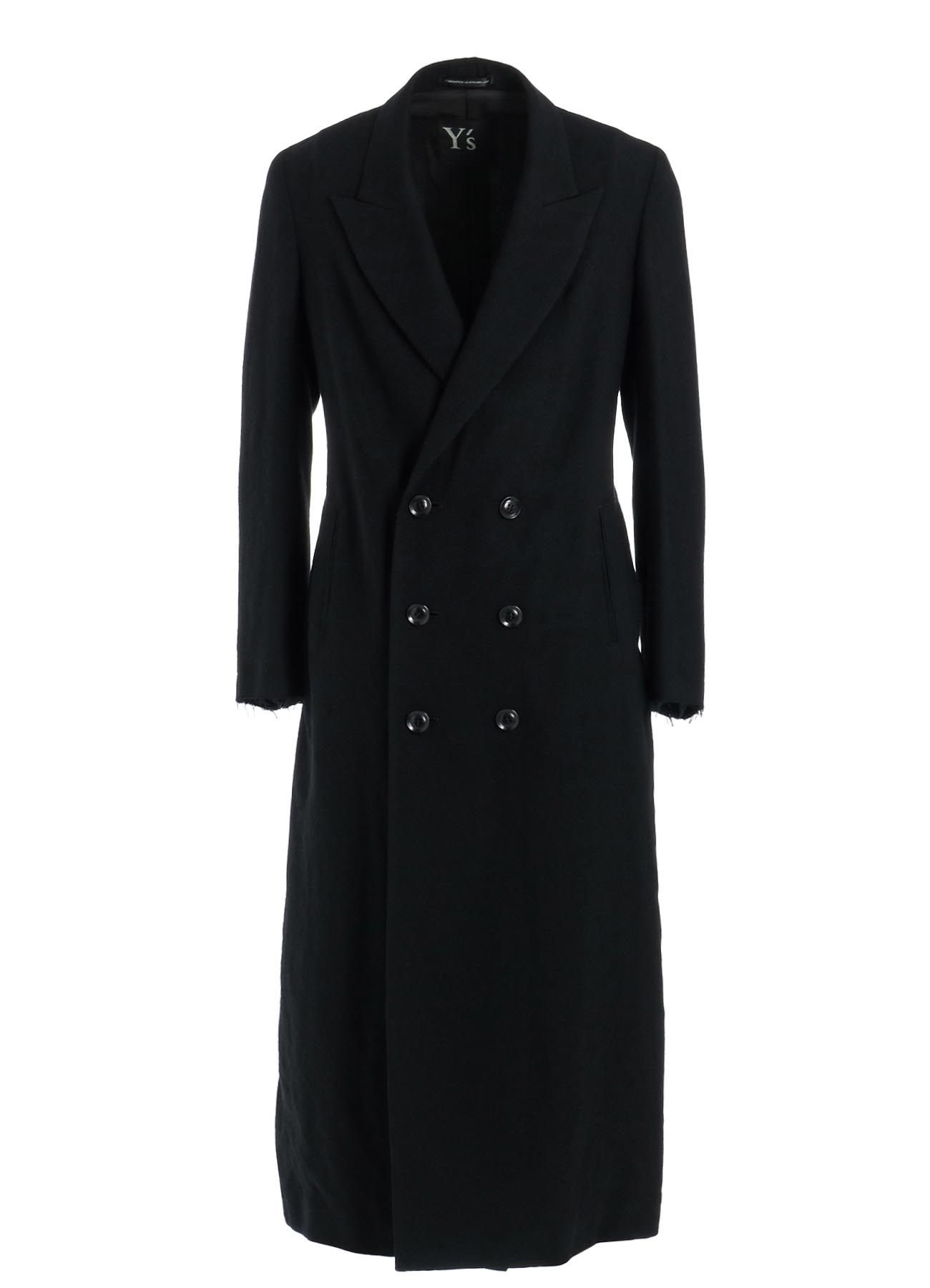 WOOL VIYELLA W FRONT LONG COAT