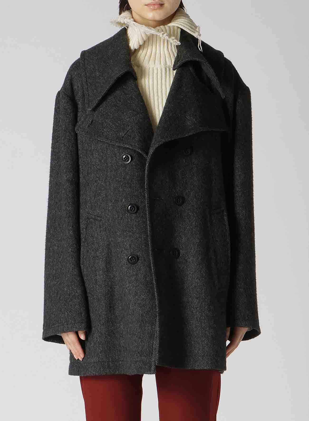 【11/1 12:00(JST) Release】W/LI HERRINGBONE SHORT COAT