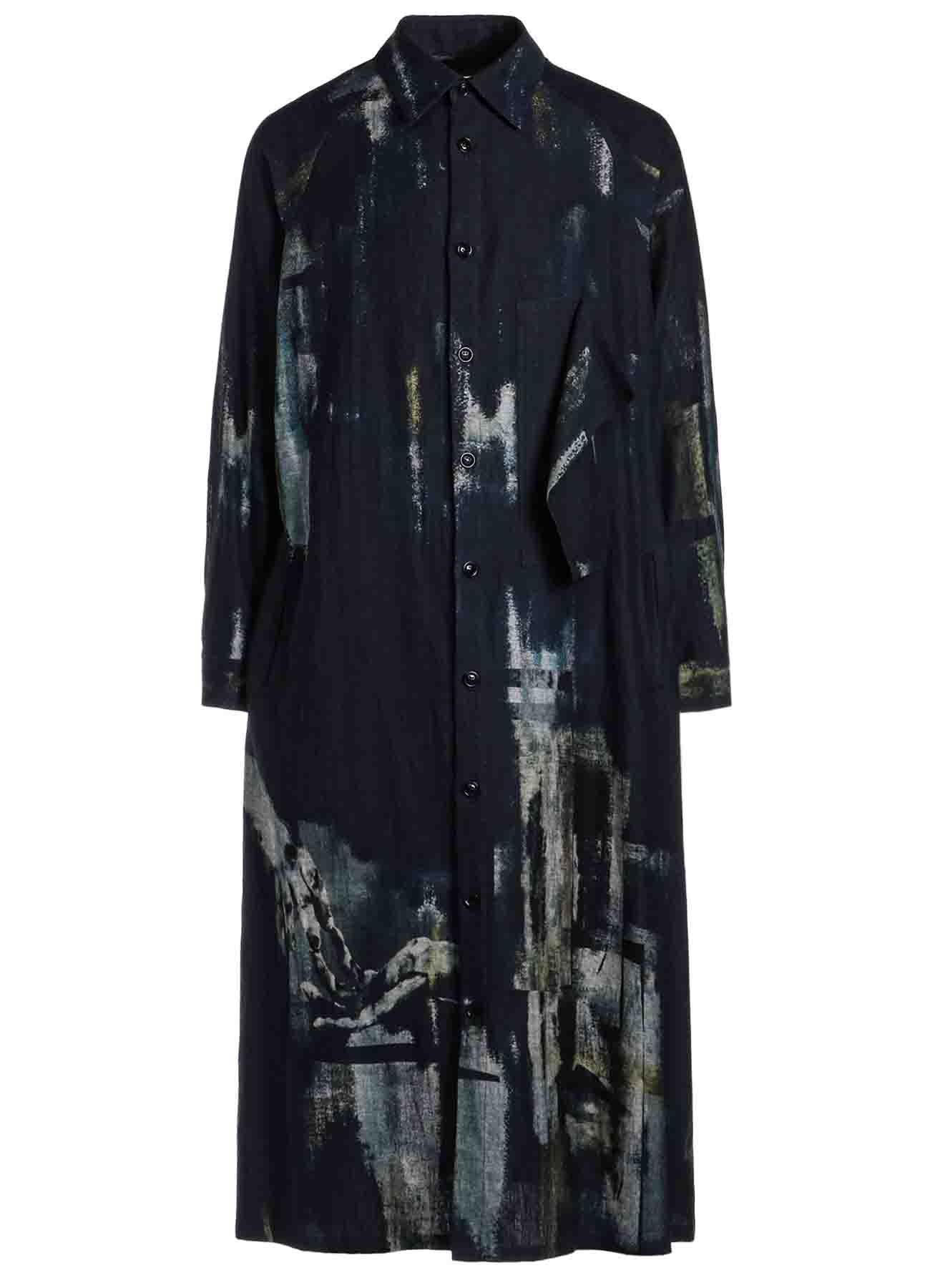 L/C DENIM CUBISM PRINT IRREGULAR SHIRT DRESS