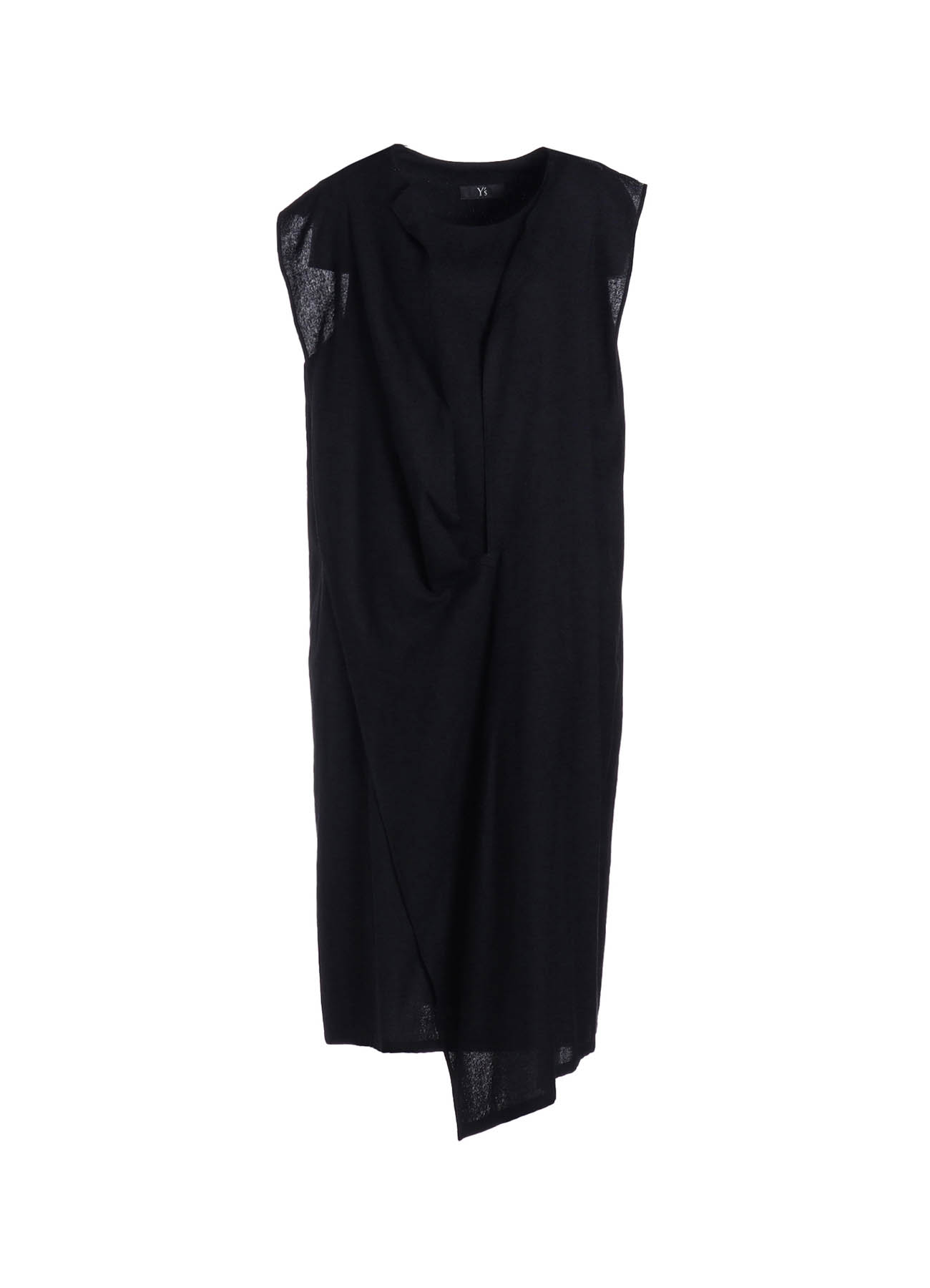 SOFT TWISTED WOOL VIYELLA DRAPE SLEEVELESS DRESS