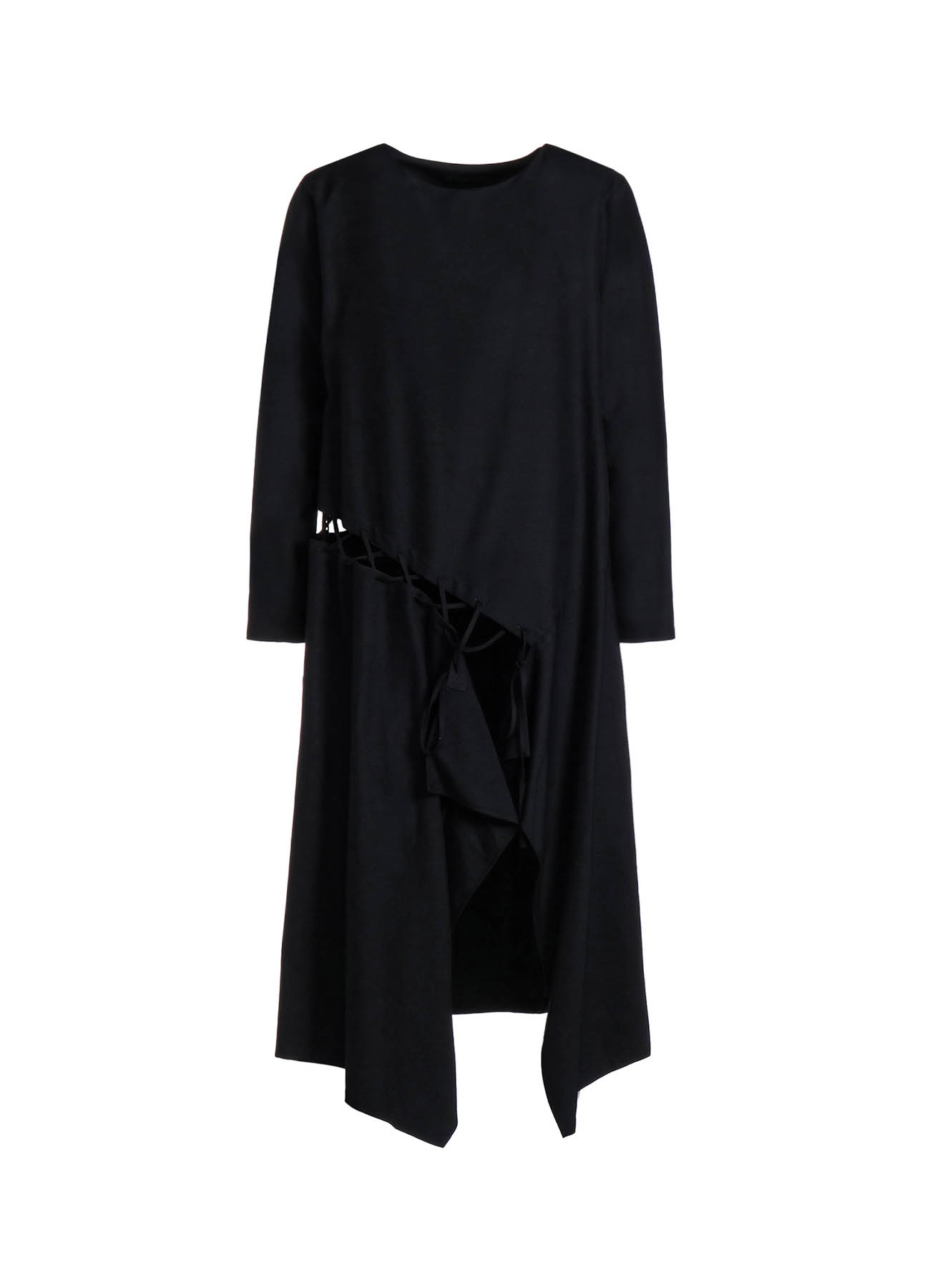 RY/W GABARDINE RIGHT SIDE LACE UP DRESS