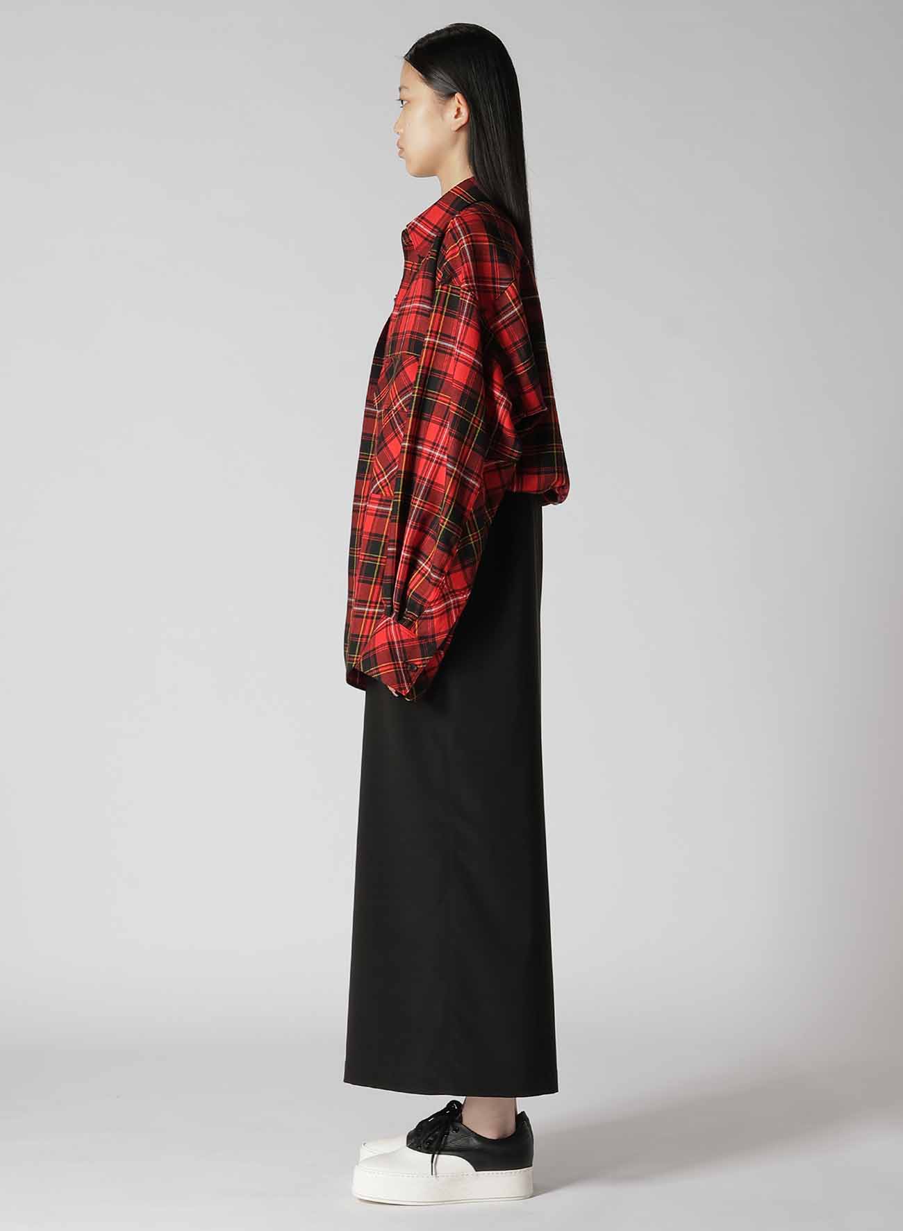 TARTAN CHECK DOUBLE LAYERED DRESS