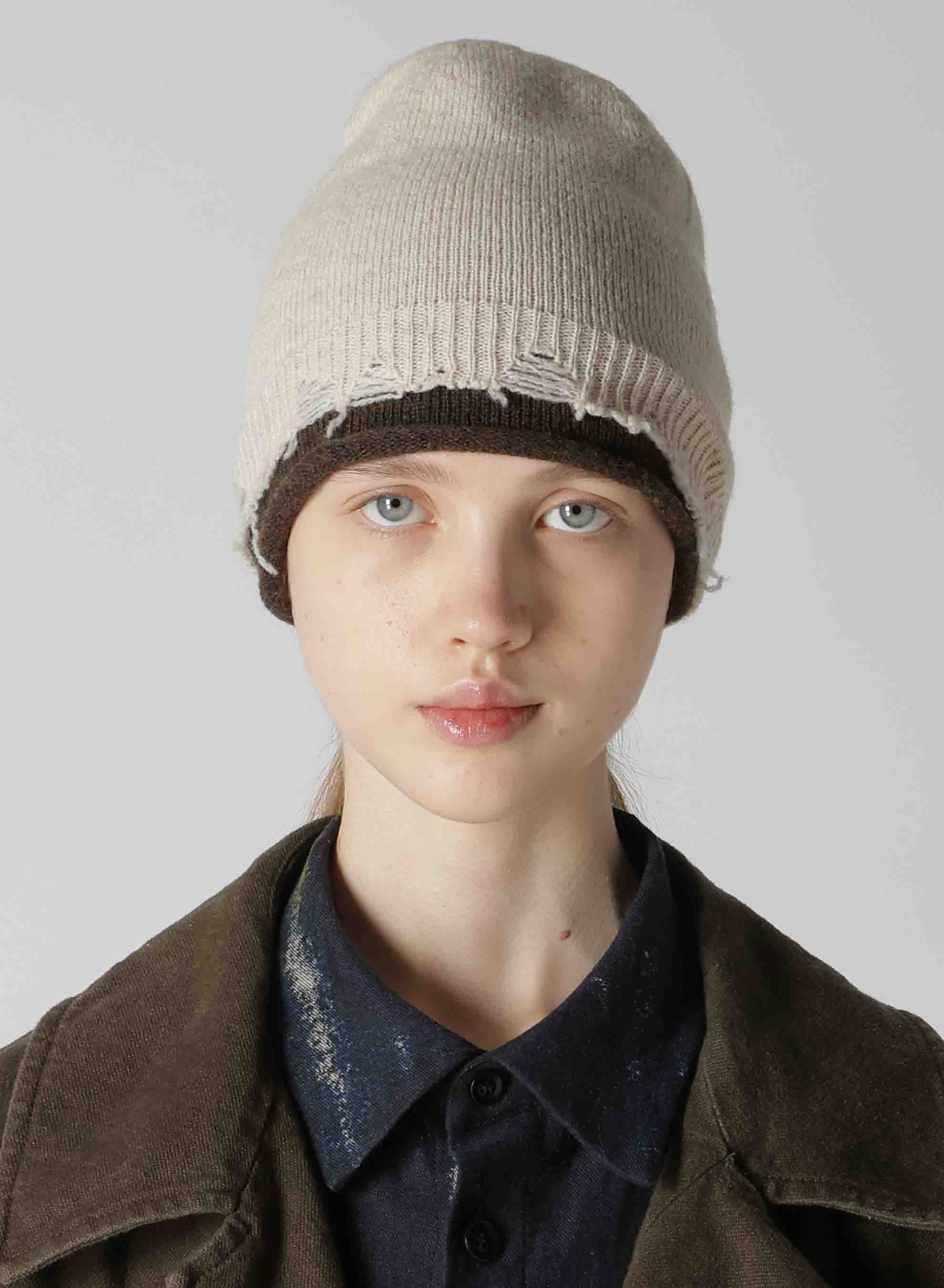 MILANO LAMB DAMAGED BEANIE