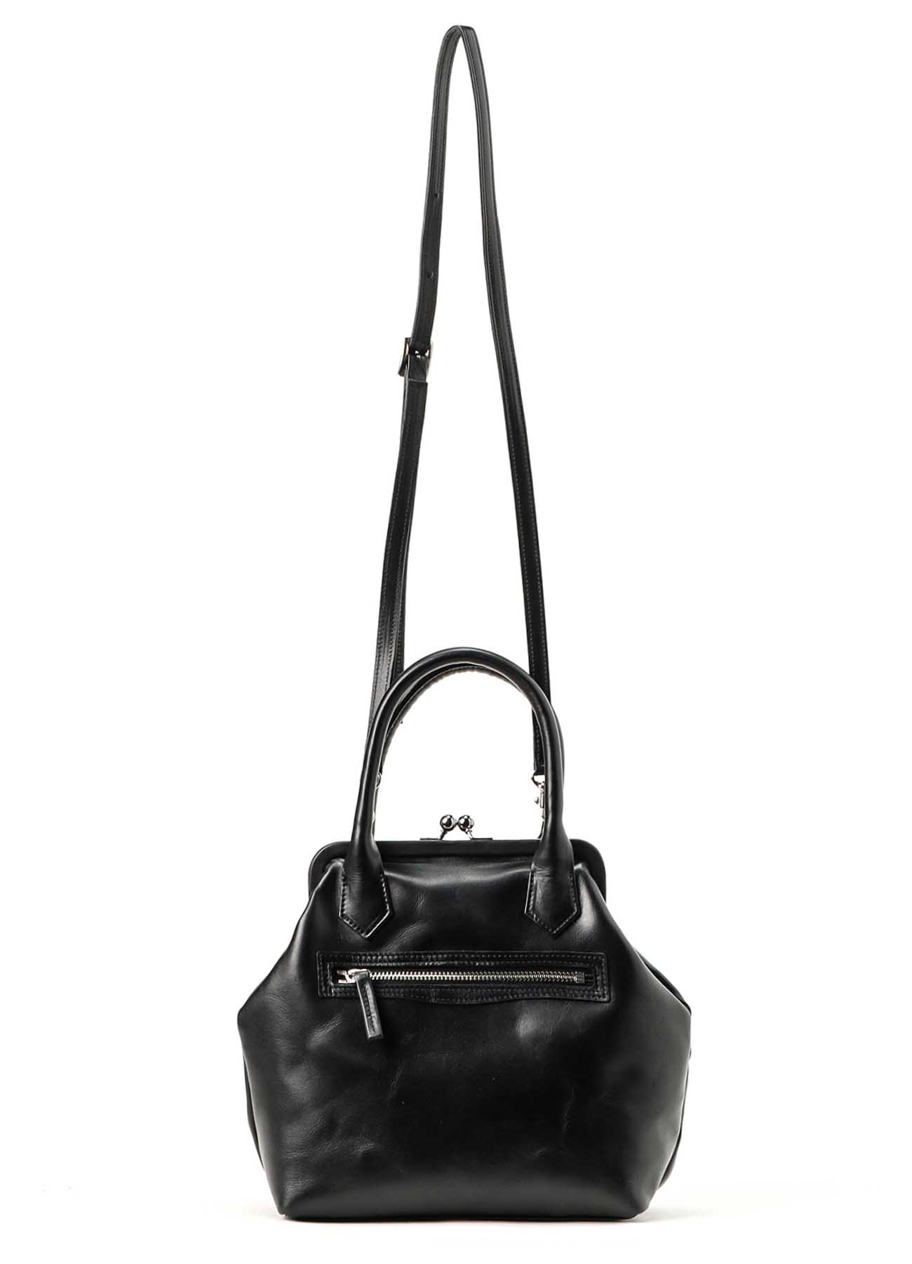 SEMI-GLOSS LEATHER 3D BAG W/ CLASP