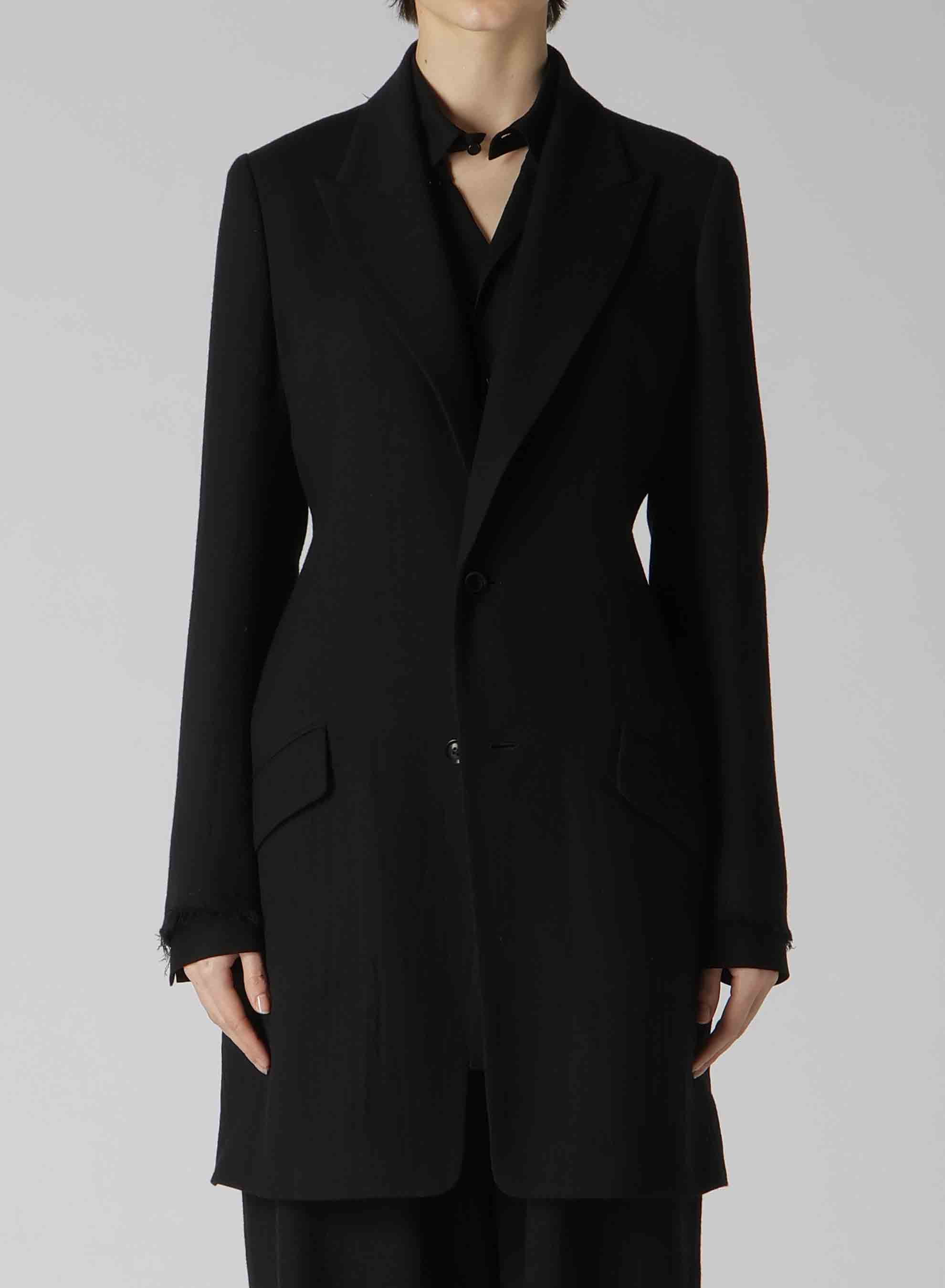 WOOL VIYELLA DOUBLE SLIT JACKET