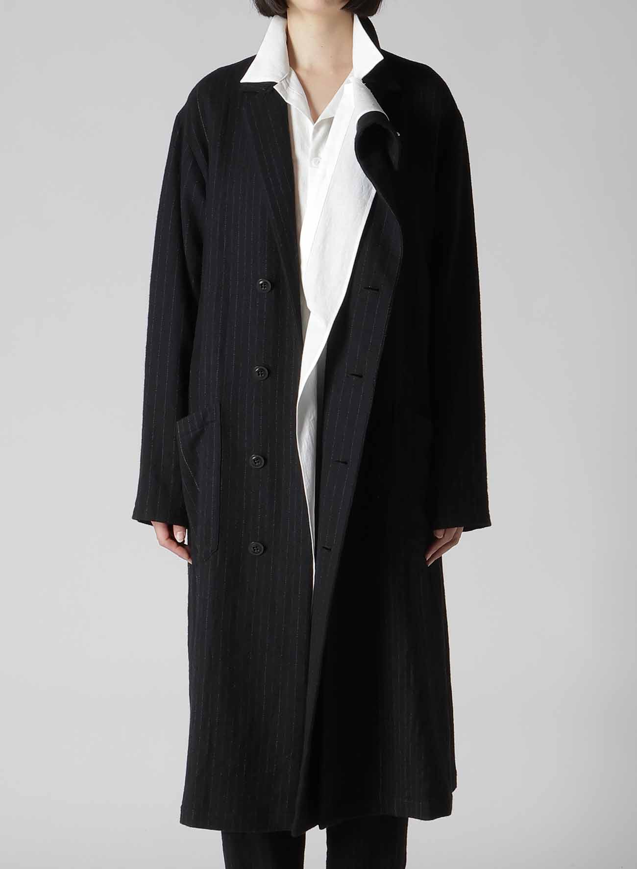 WOOL PINSTRIPE LEFT FACING JACKET