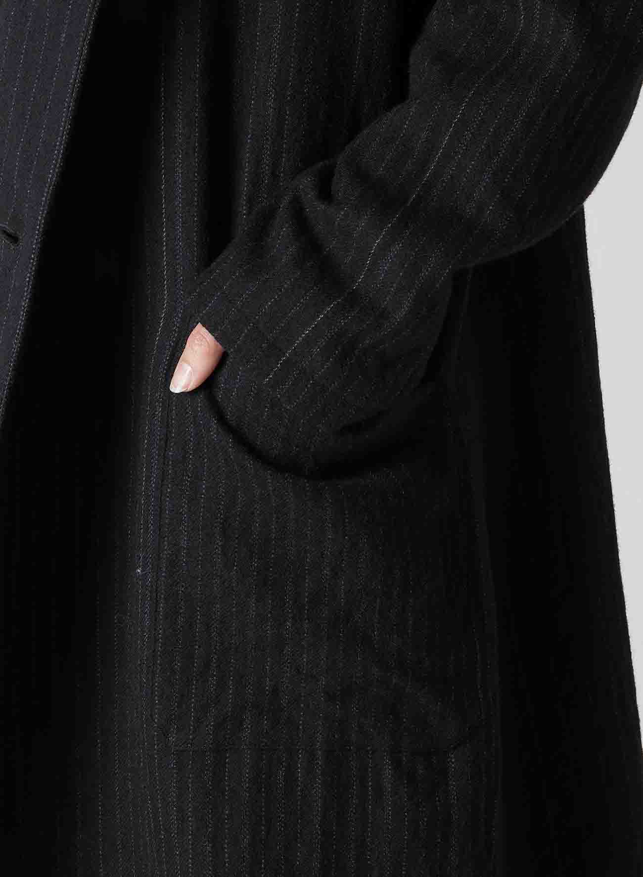 WOOL PINSTRIPE LEFT FACING JACKET