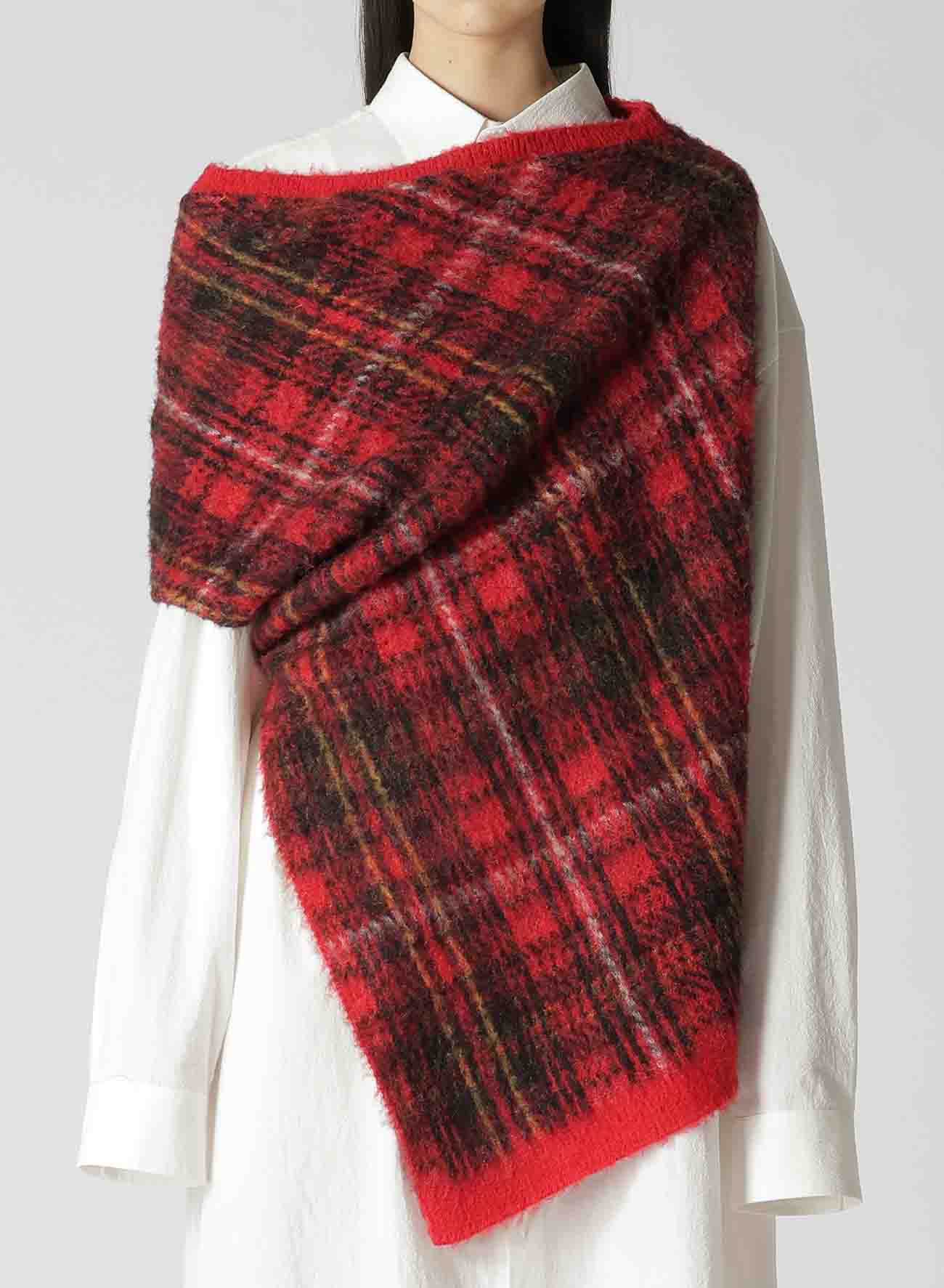 DECONSTRUCTED TARTAN CHECK KNIT VEST