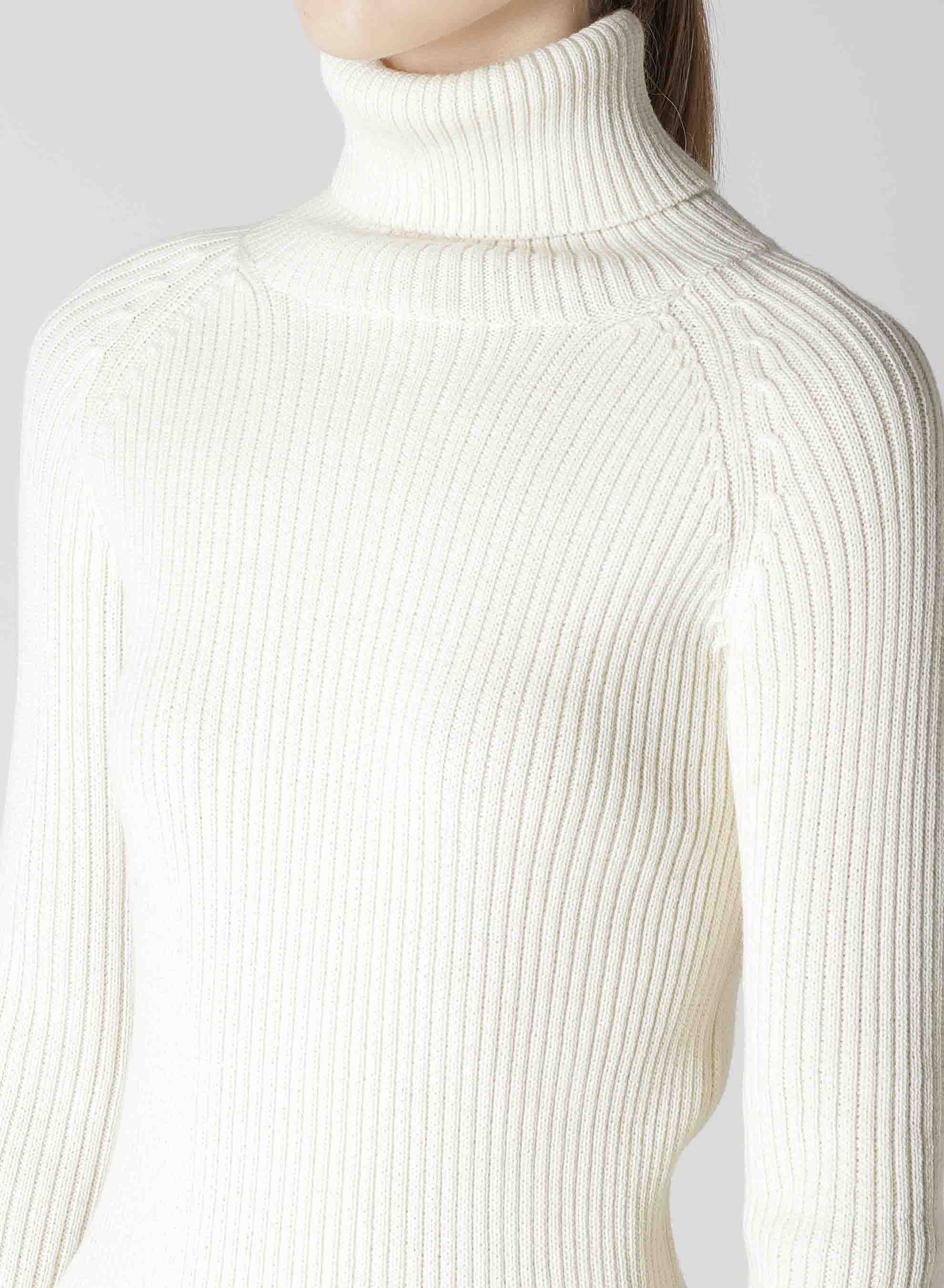 RIB HIGH NECK RAGLAN PULLOVER