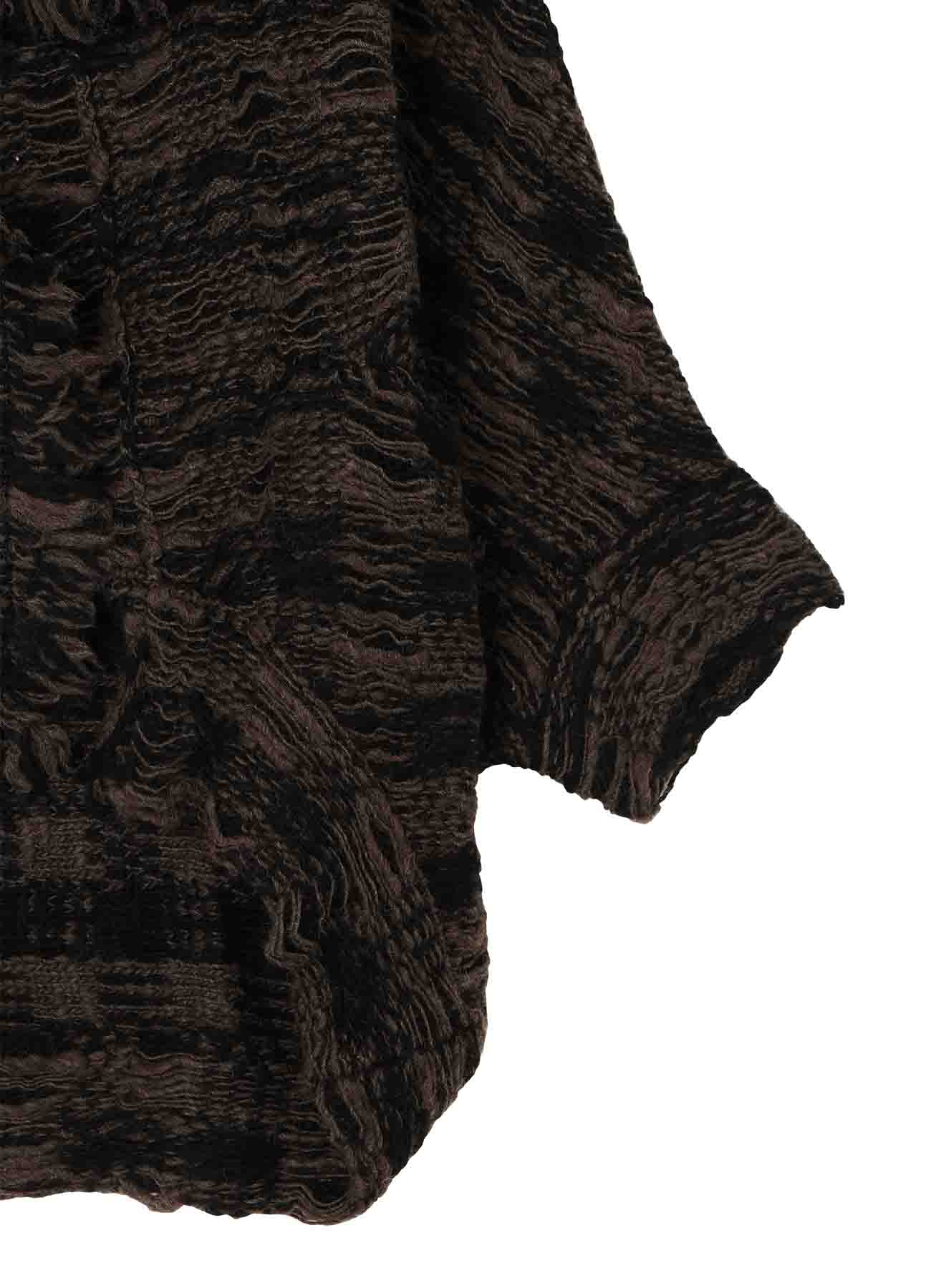 PLAID JACQUARD DOUBLE POCKET CARDIGAN