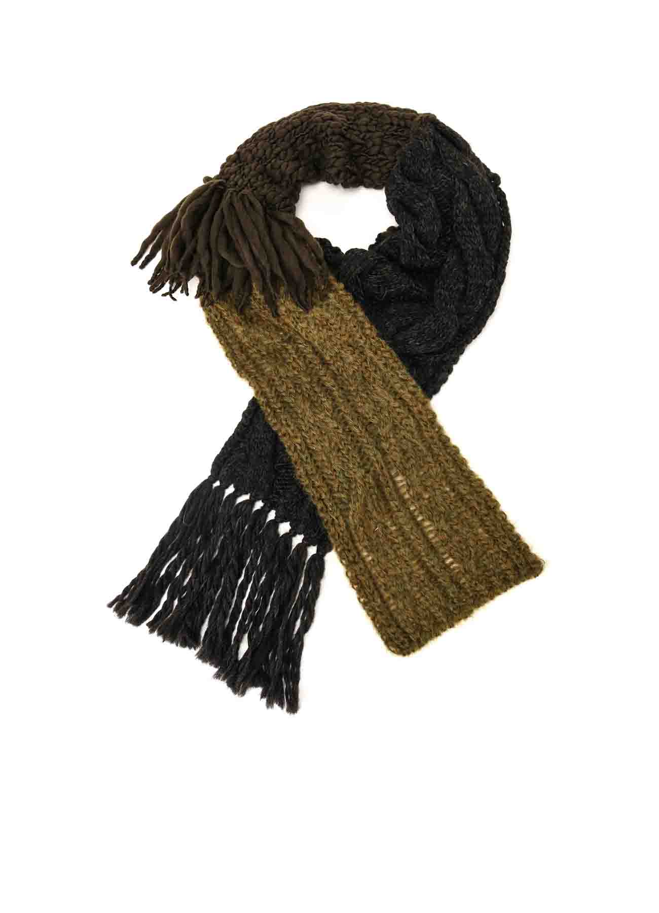 PATCHED KNITTED SCARF