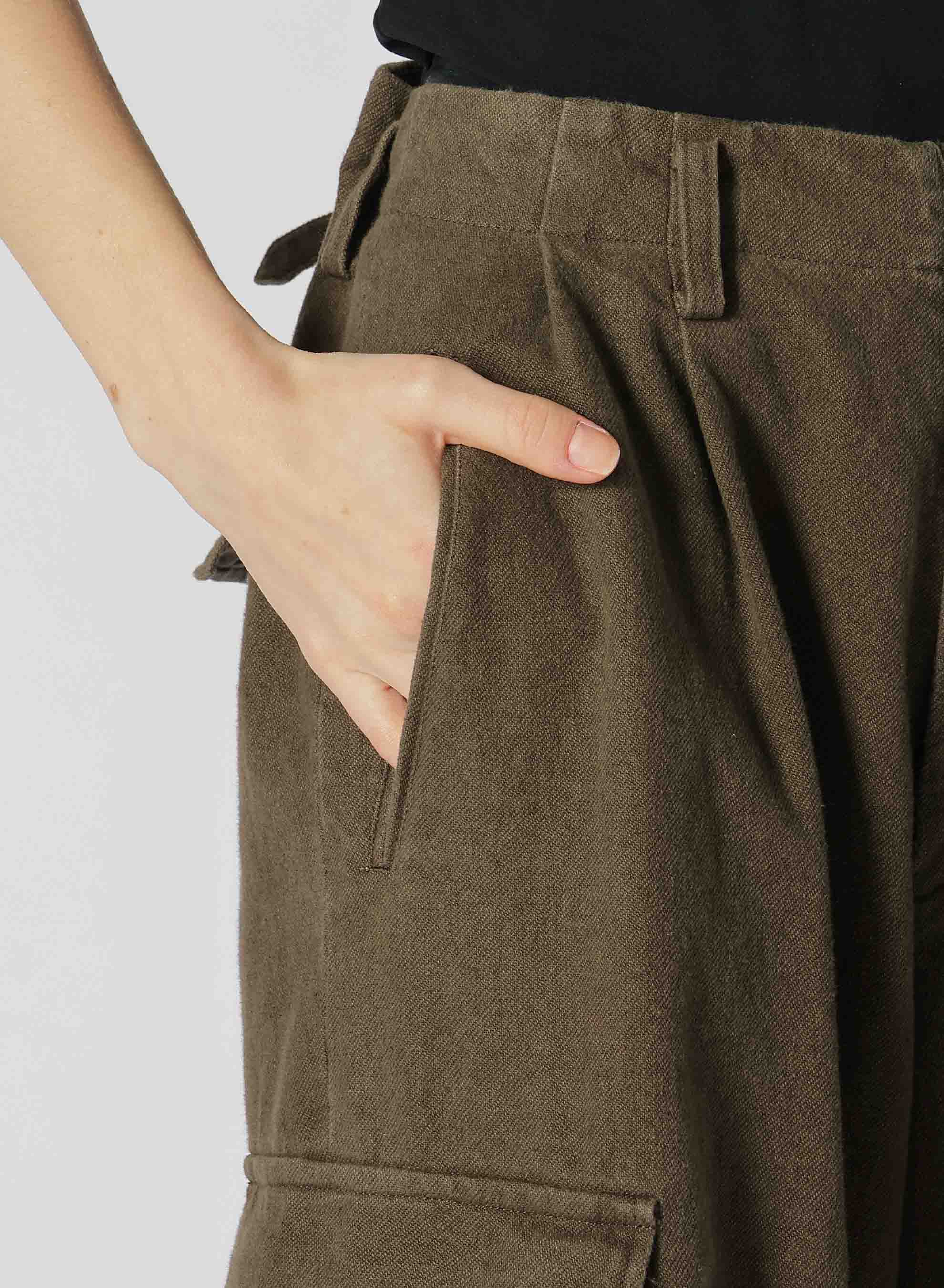 C/LI GABARDINE CARGO PANTS