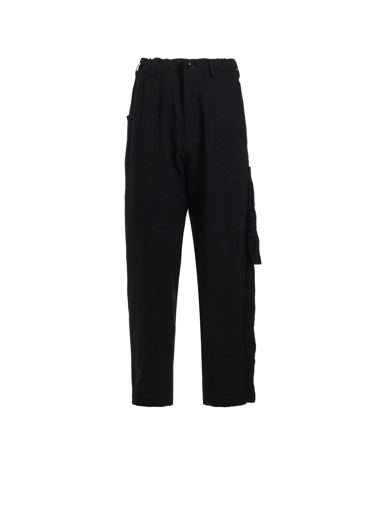 TWILL GARMENT WASH LEFT SIDE LINED PANTS