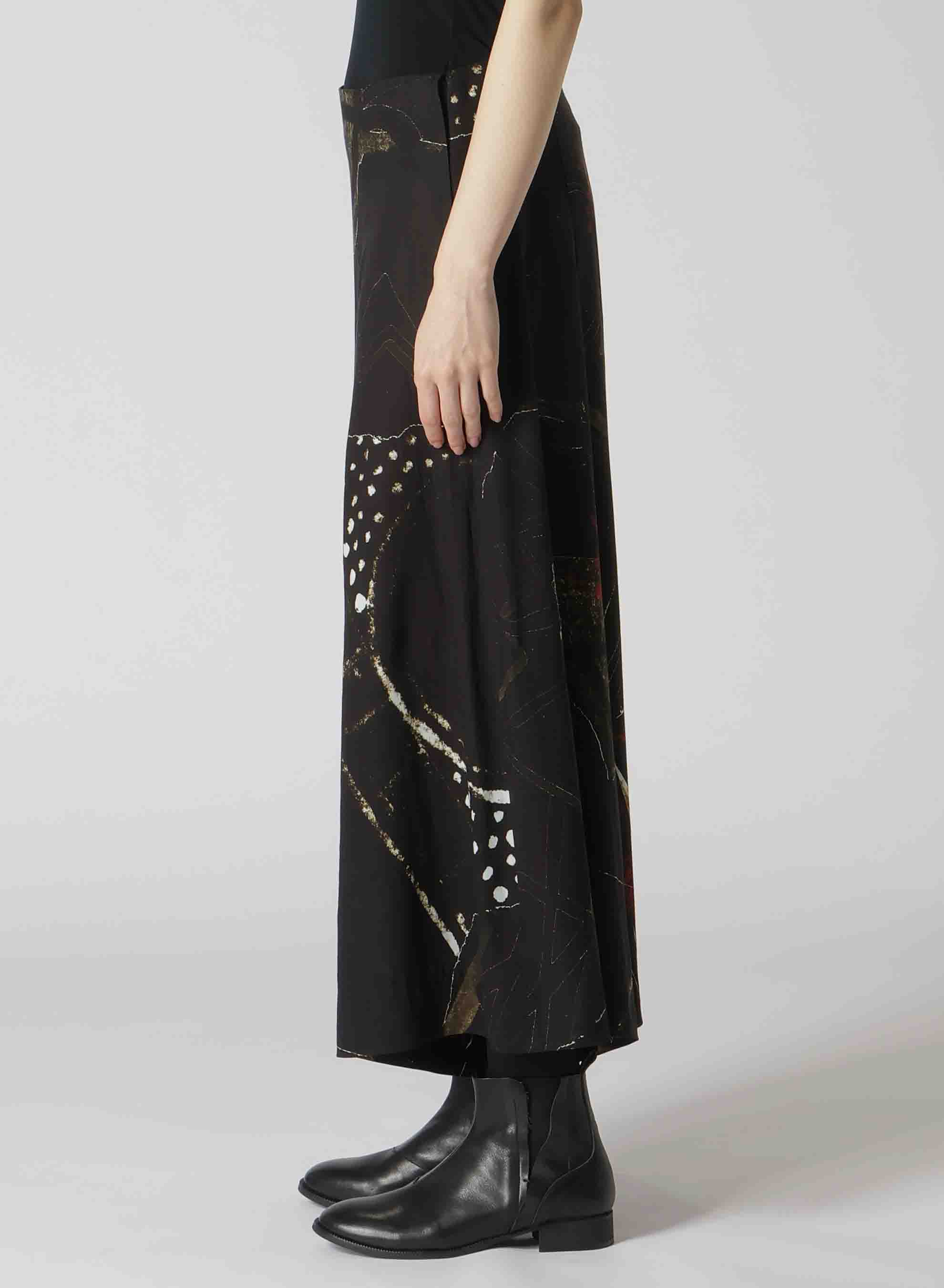 RY/LAWN AFRICAN FLOWER PT ASYMMETRIC FLARE PANTS