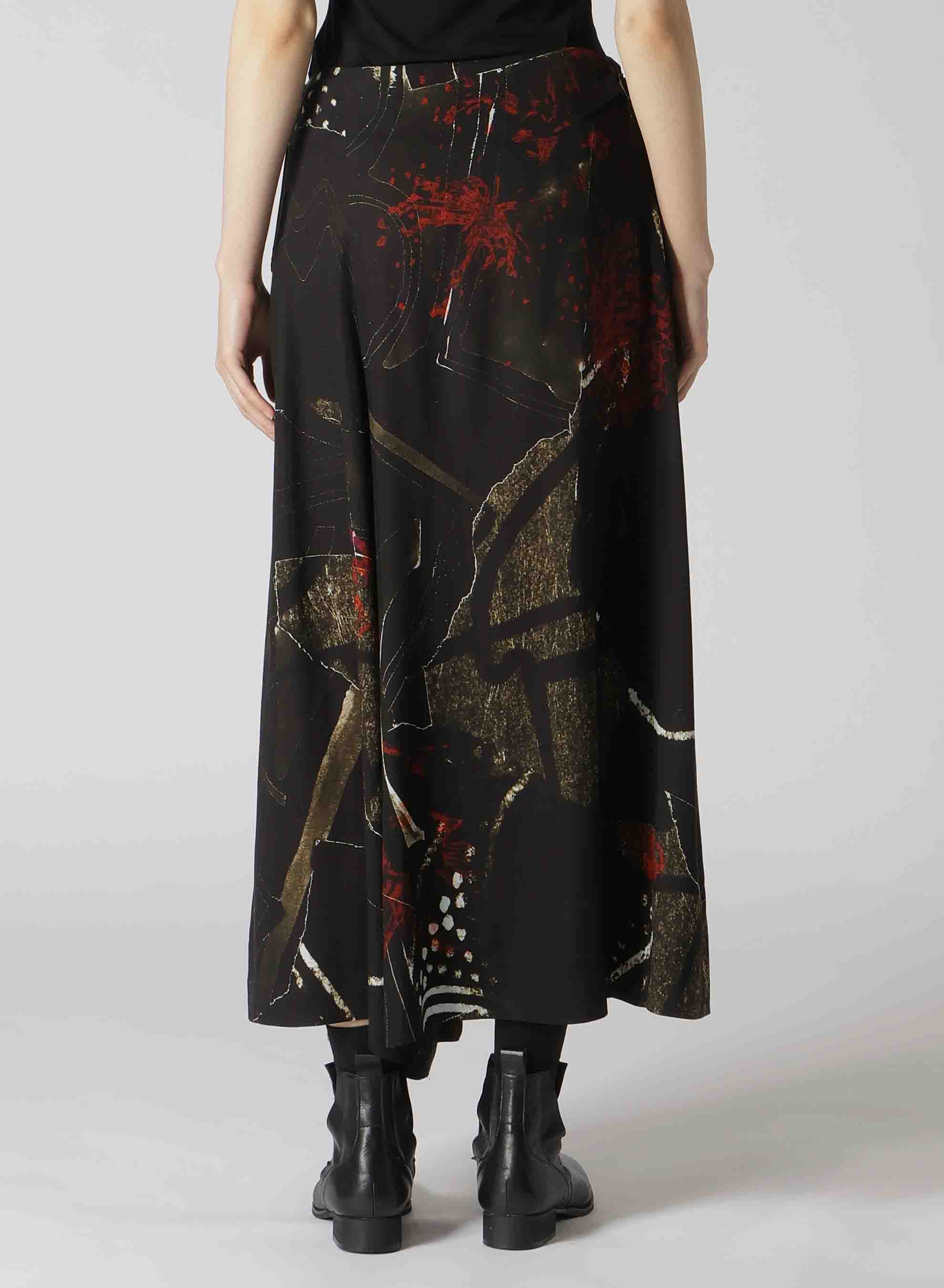 RY/LAWN AFRICAN FLOWER PT ASYMMETRIC FLARE PANTS