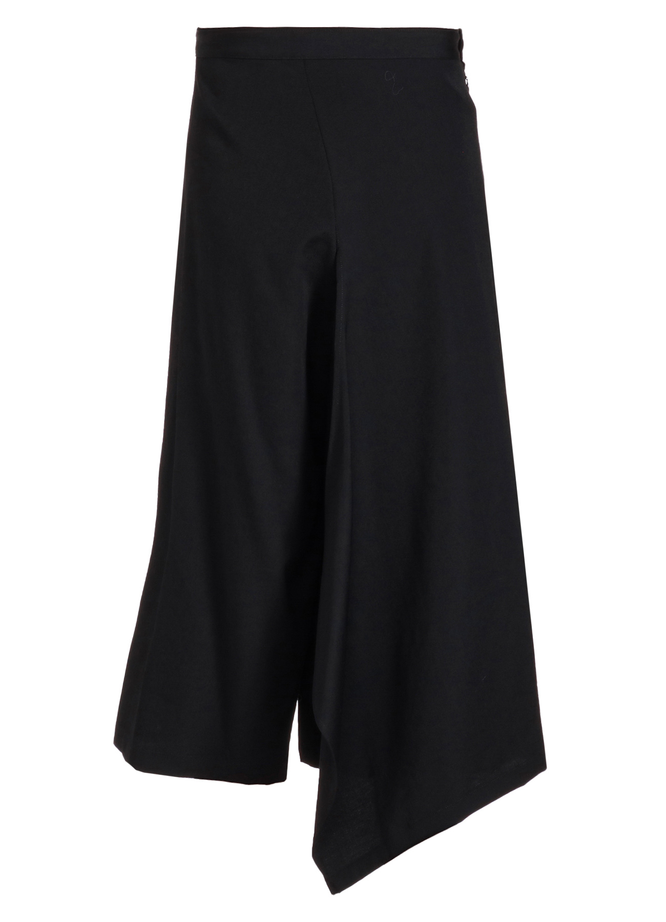 WOOL GABARDINE KA-RIGHT SIDE DOUBLE SKIRT PANTS