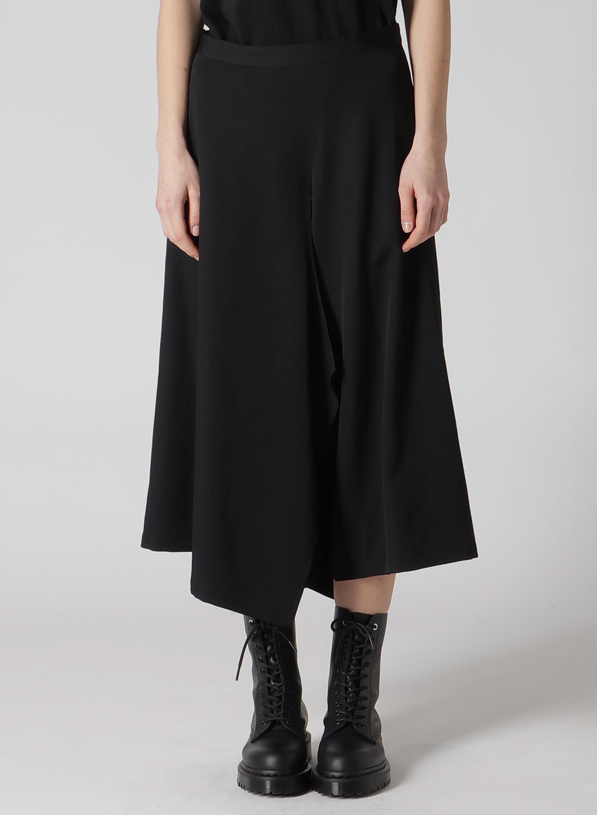 WOOL GABARDINE KA-RIGHT SIDE DOUBLE SKIRT PANTS