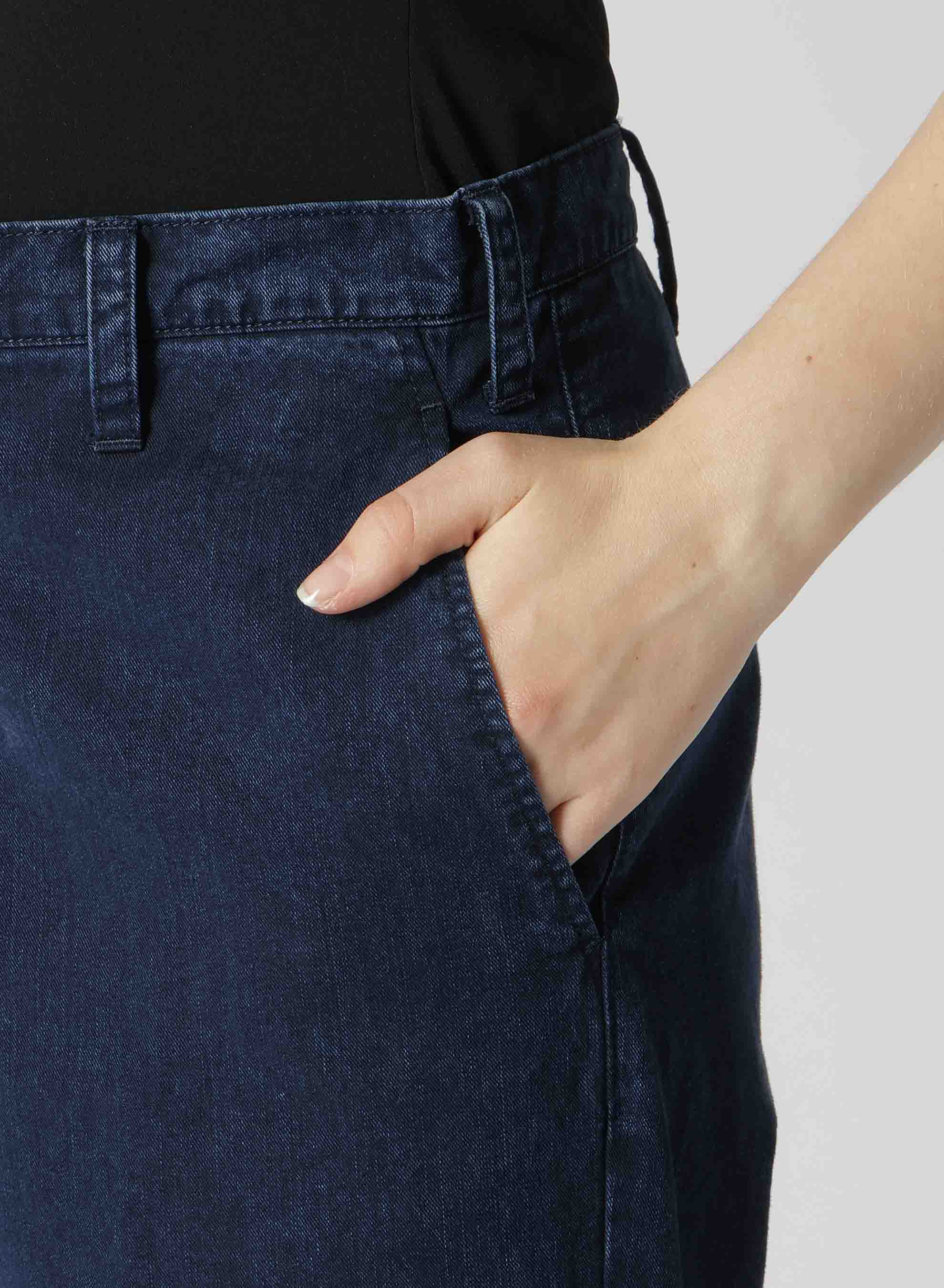 8OZ CE/C/ DENIM CUFFED SLIM HEM PANTS