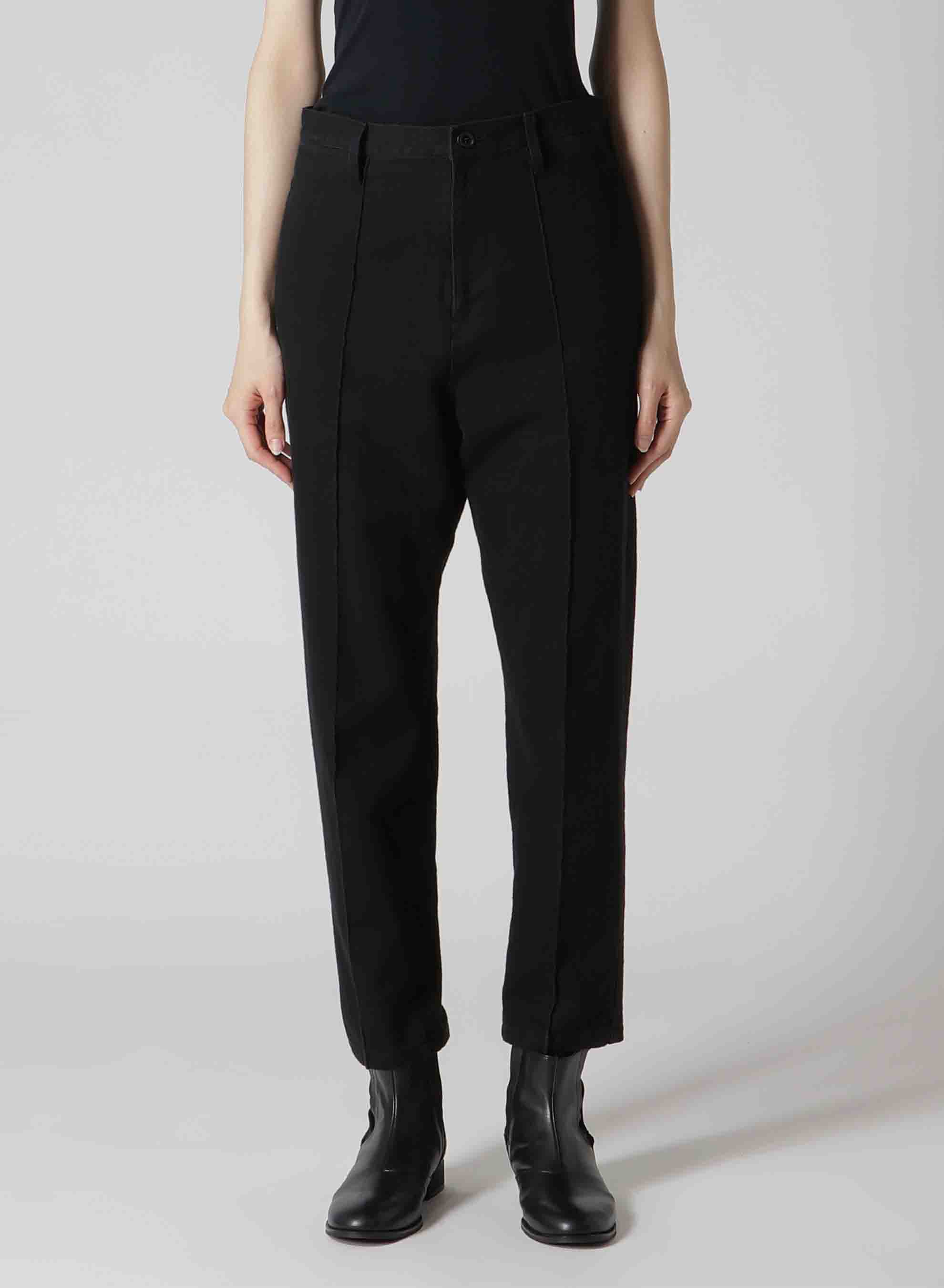 C/LI GABARDINE PIN TUCKED SLIM PANTS