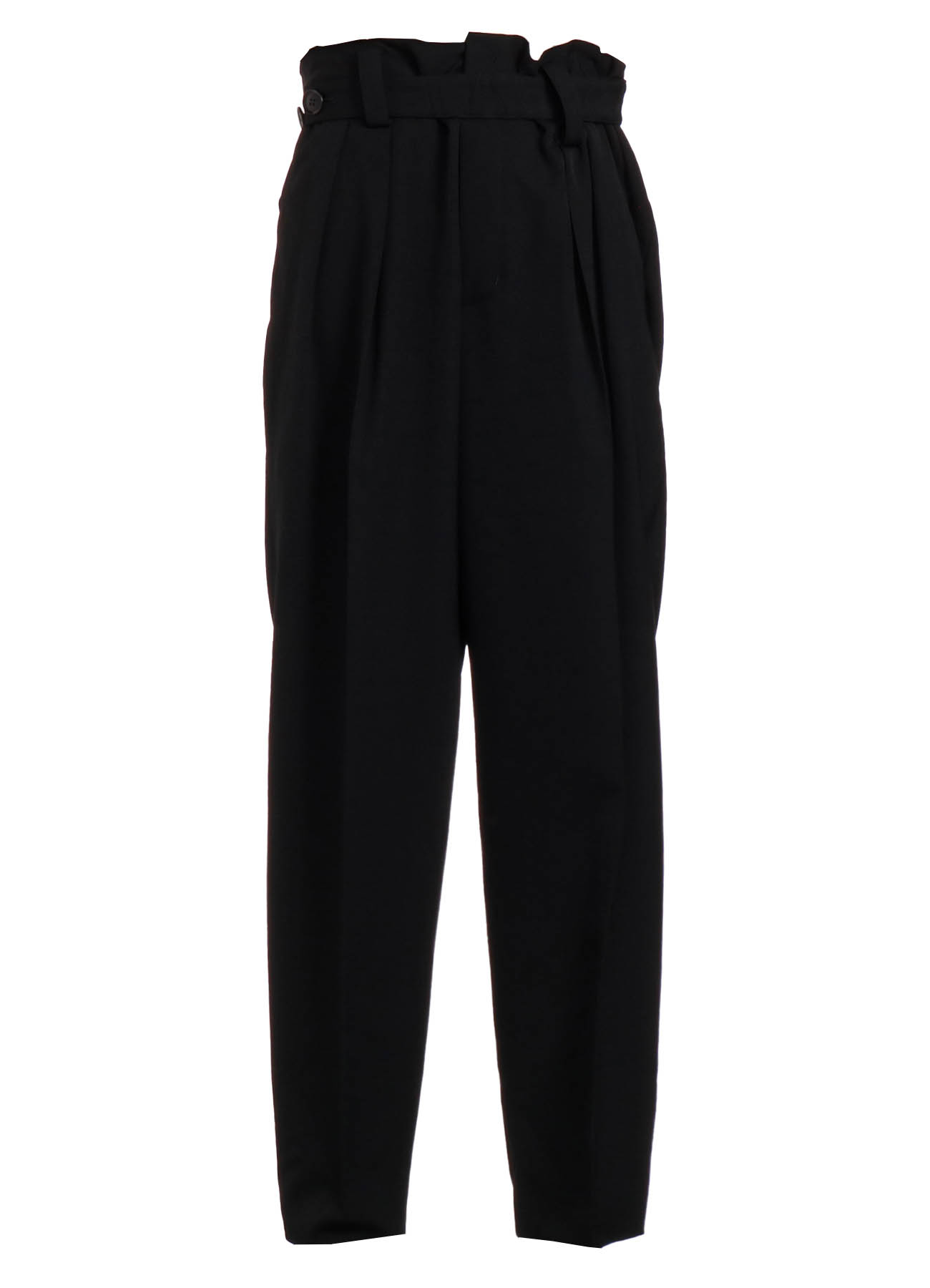 HIGH TWISTED WASHER WOOL GABARDINE FRONT TUCK PANTS