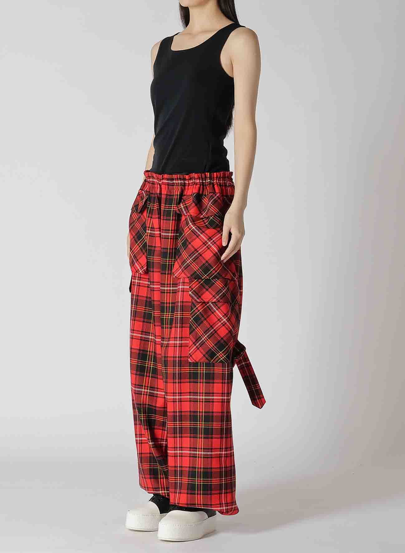 TARTAN CHECK POCKET PANTS