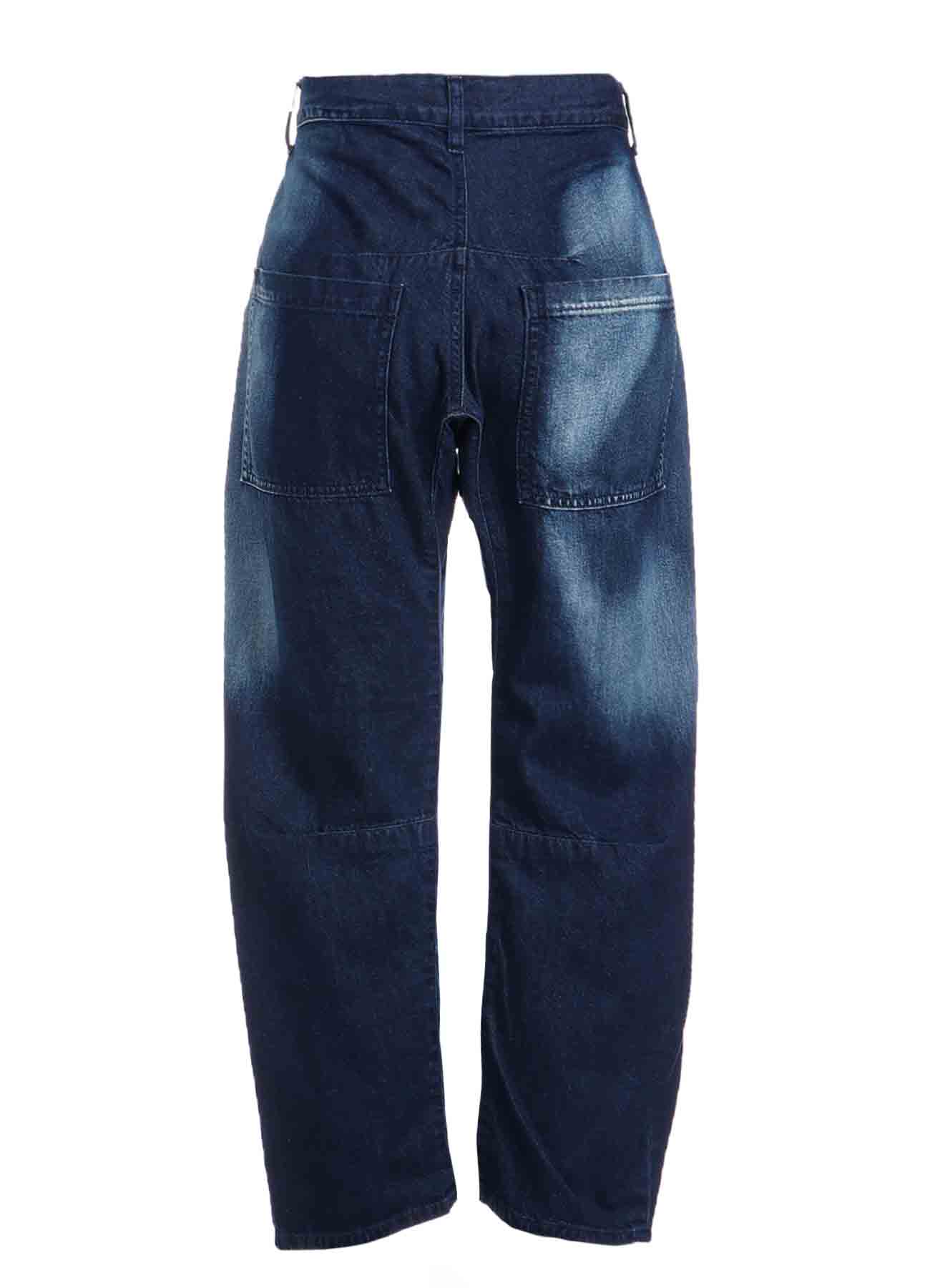 C/ SPOTTED DENIM GUSSET WIDE PANTS