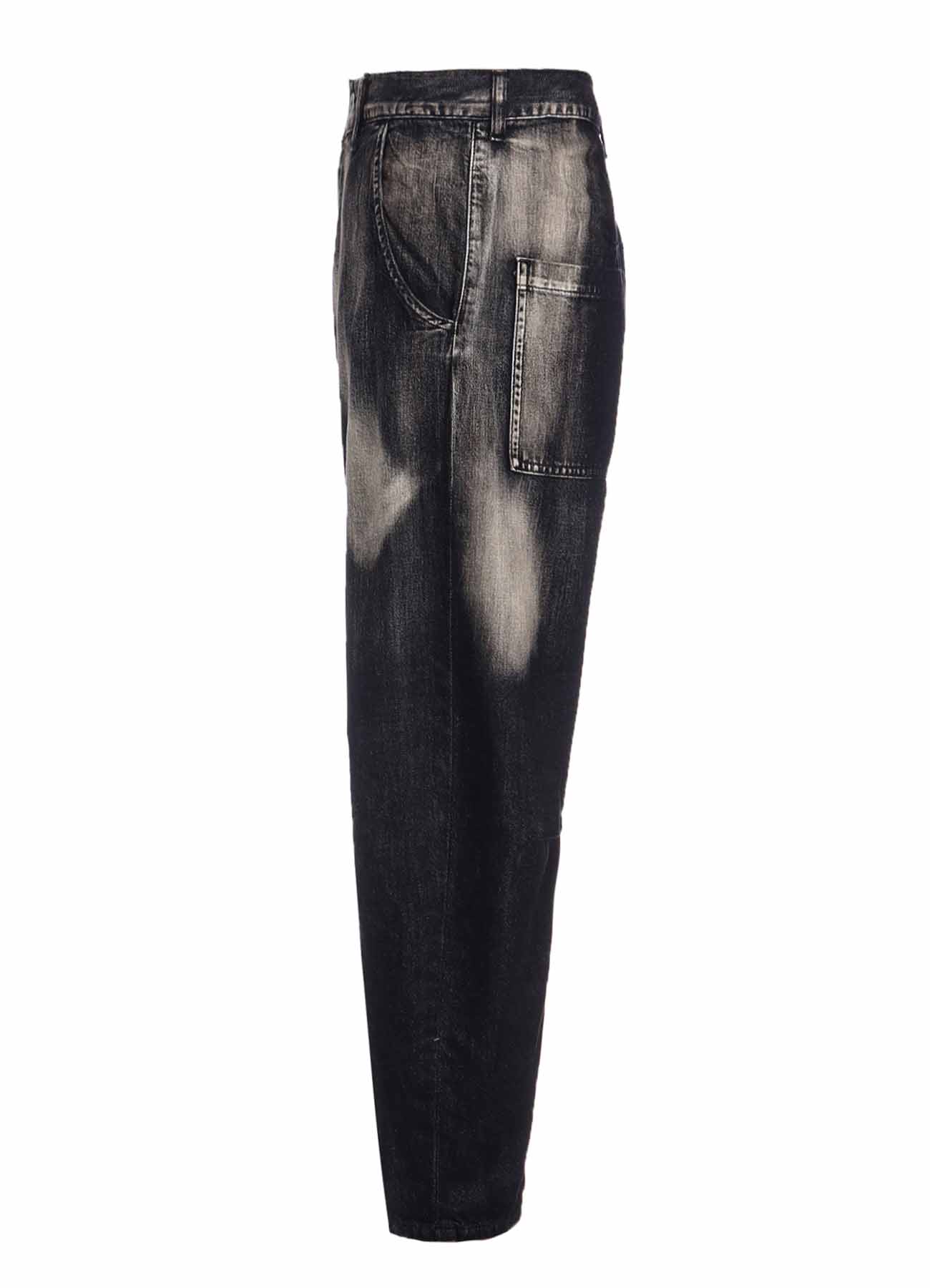 C/ SPOTTED DENIM GUSSET WIDE PANTS