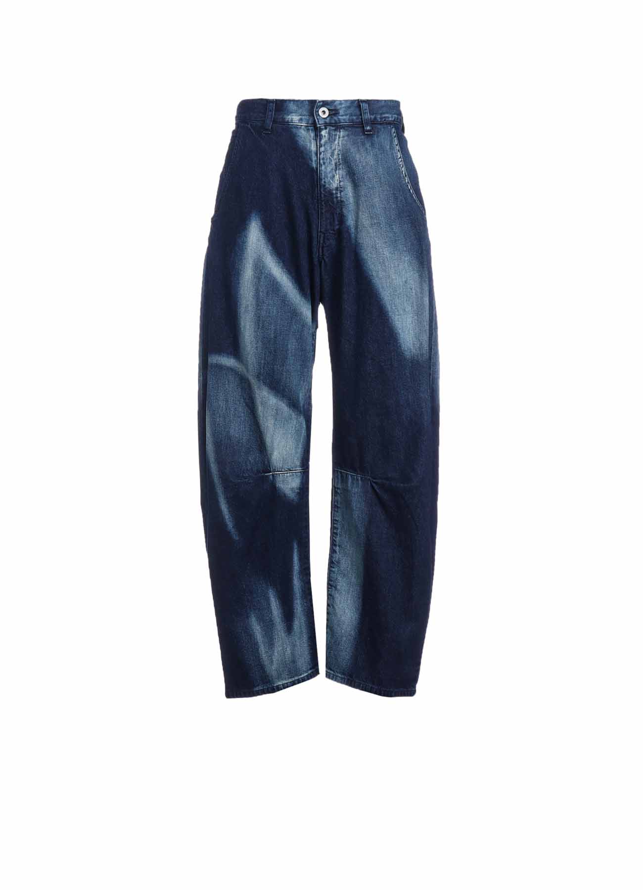 C/ SPOTTED DENIM GUSSET WIDE PANTS