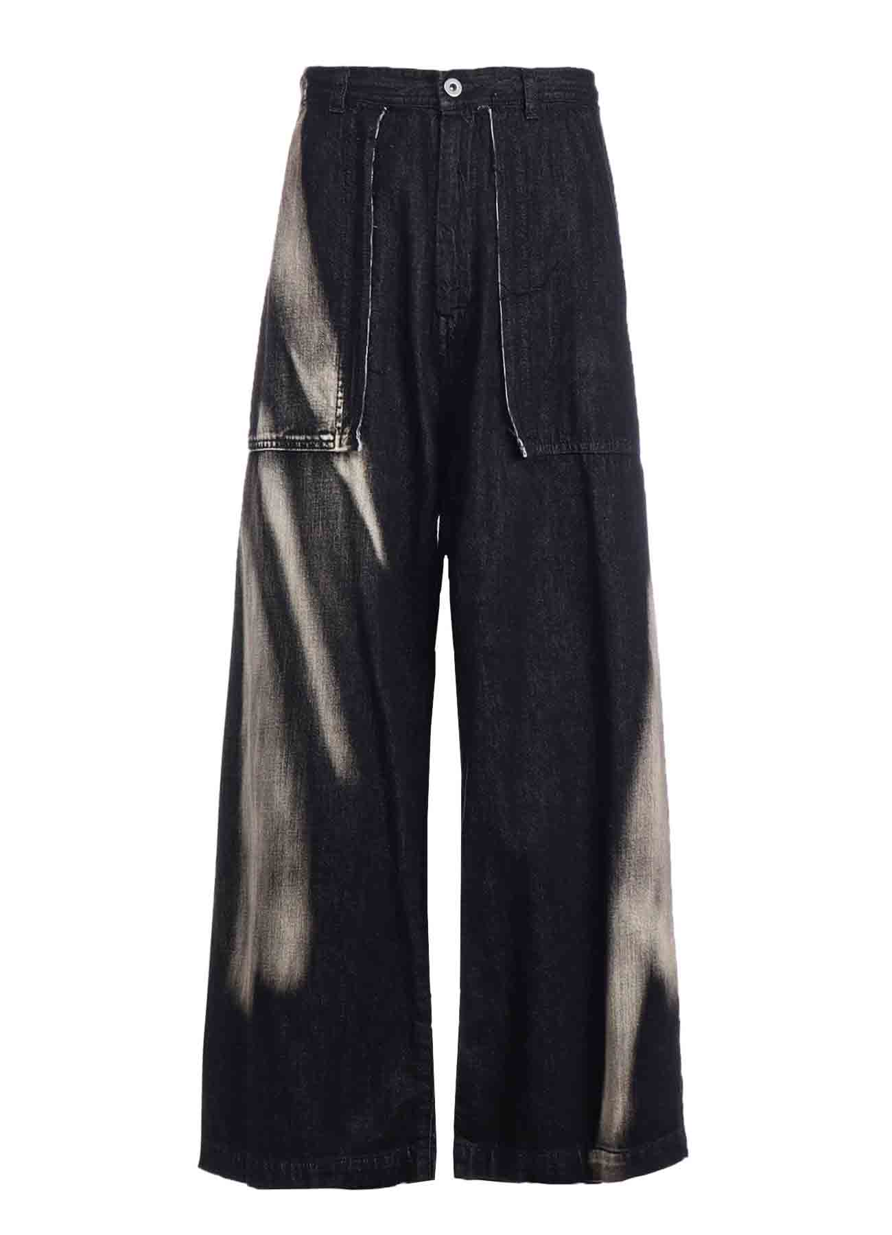 C/ SPOTTED DENIM LONG STRAIGHT PANTS