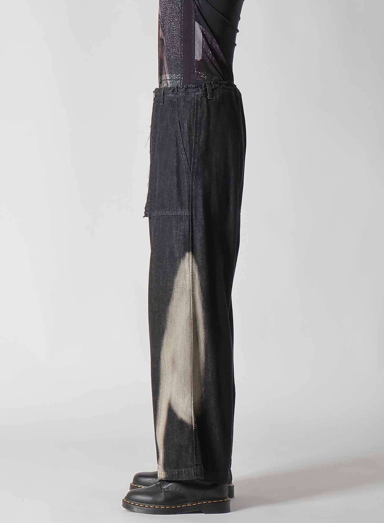 C/ SPOTTED DENIM LONG STRAIGHT PANTS