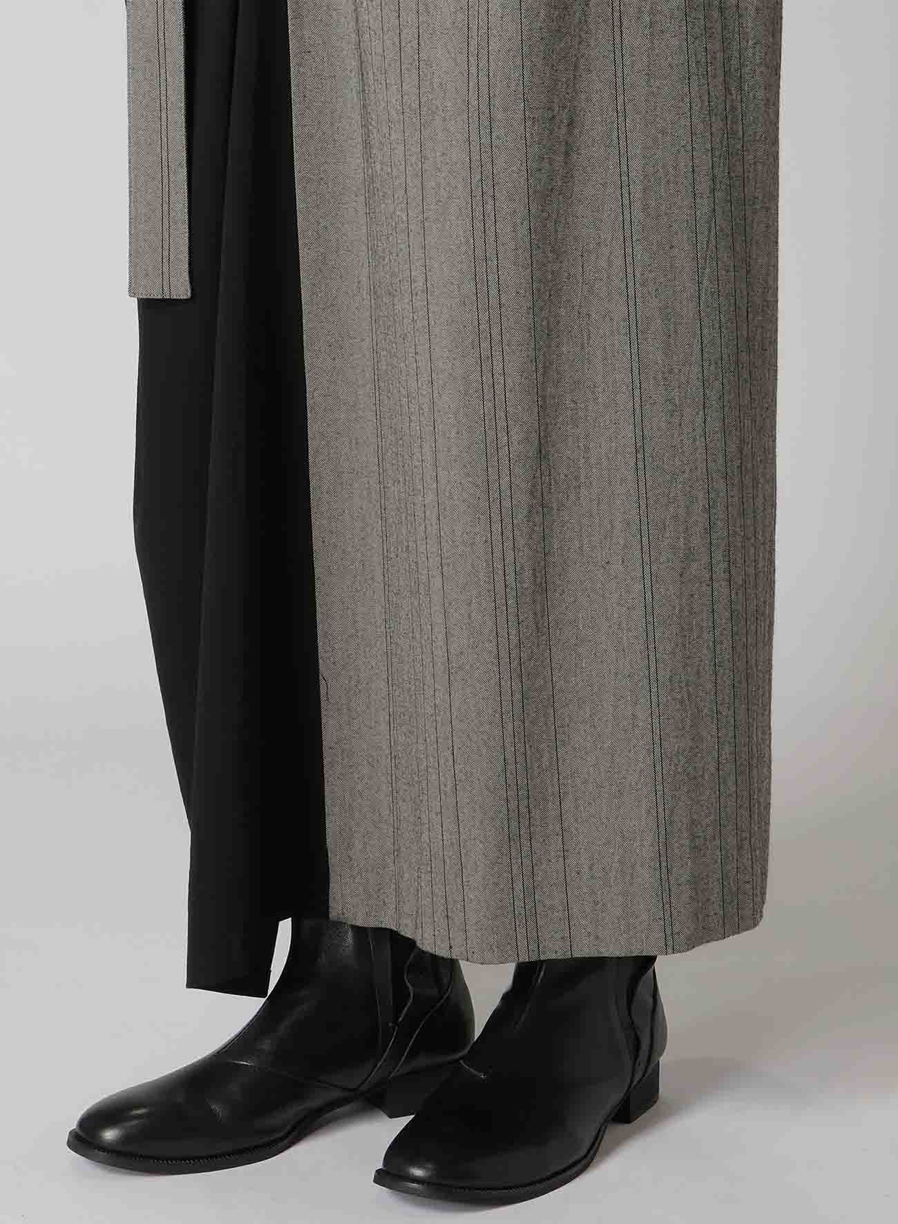 W/RY RANDOM HERRINGBONE RIGHT SIDE CLOTH SKIRT