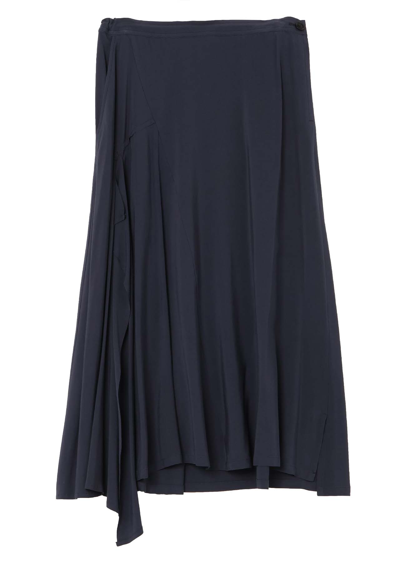 HARD TWISTED GABARDINE RIGHT SIDE SLIT FLARE SKIRT