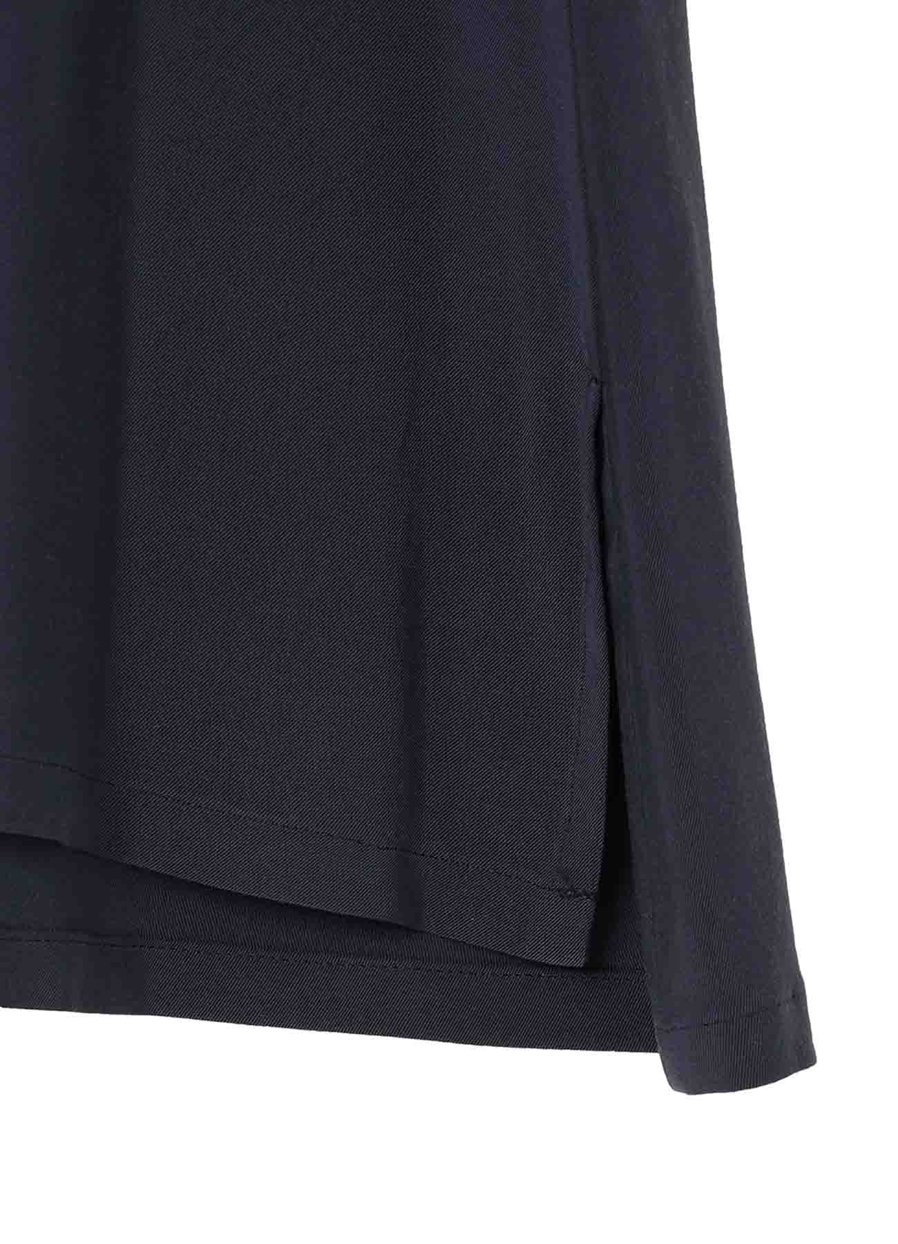 HARD TWISTED GABARDINE RIGHT SIDE SLIT FLARE SKIRT