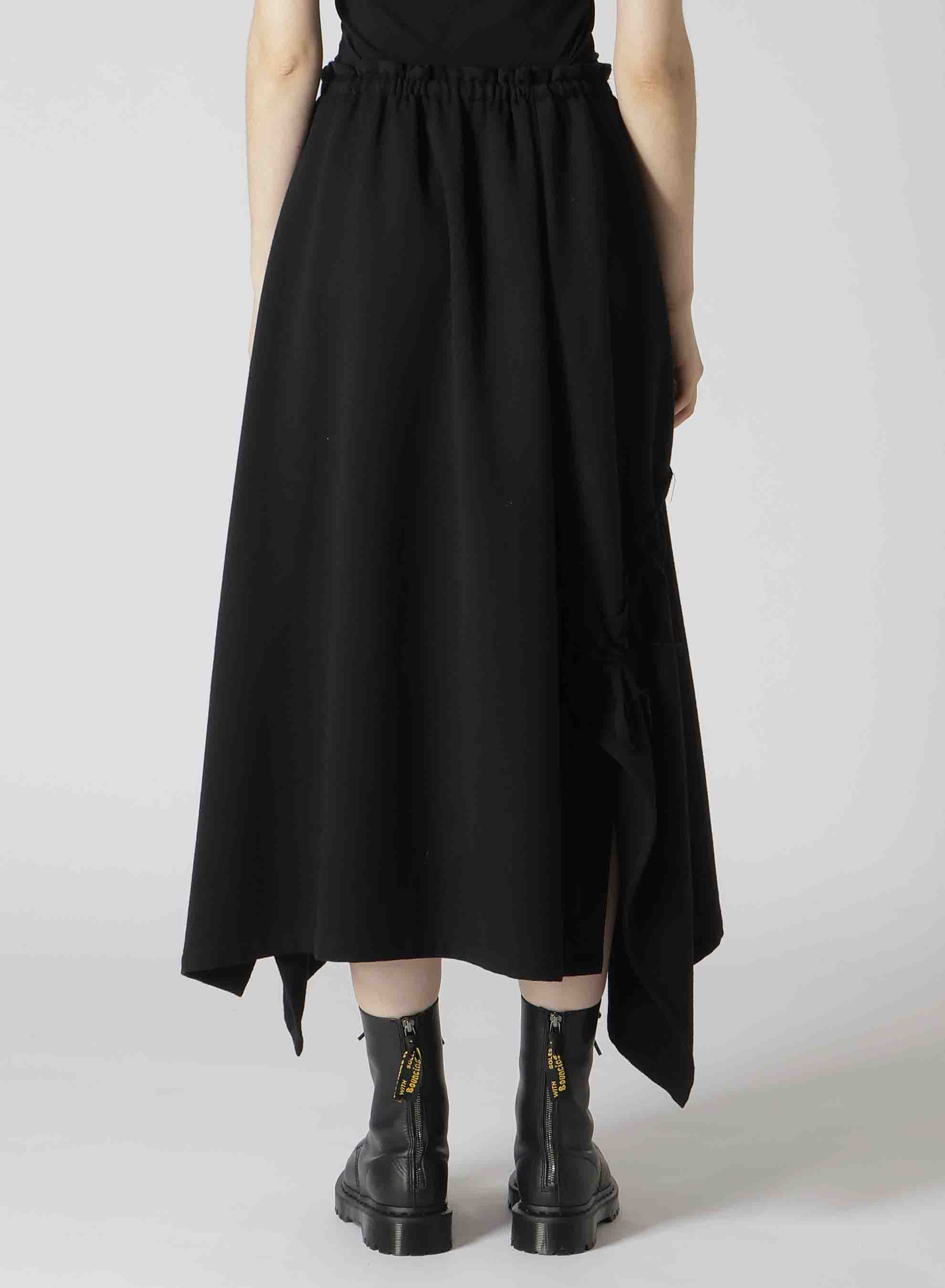 STRETCH FLANNEL SHIRRING SKIRT