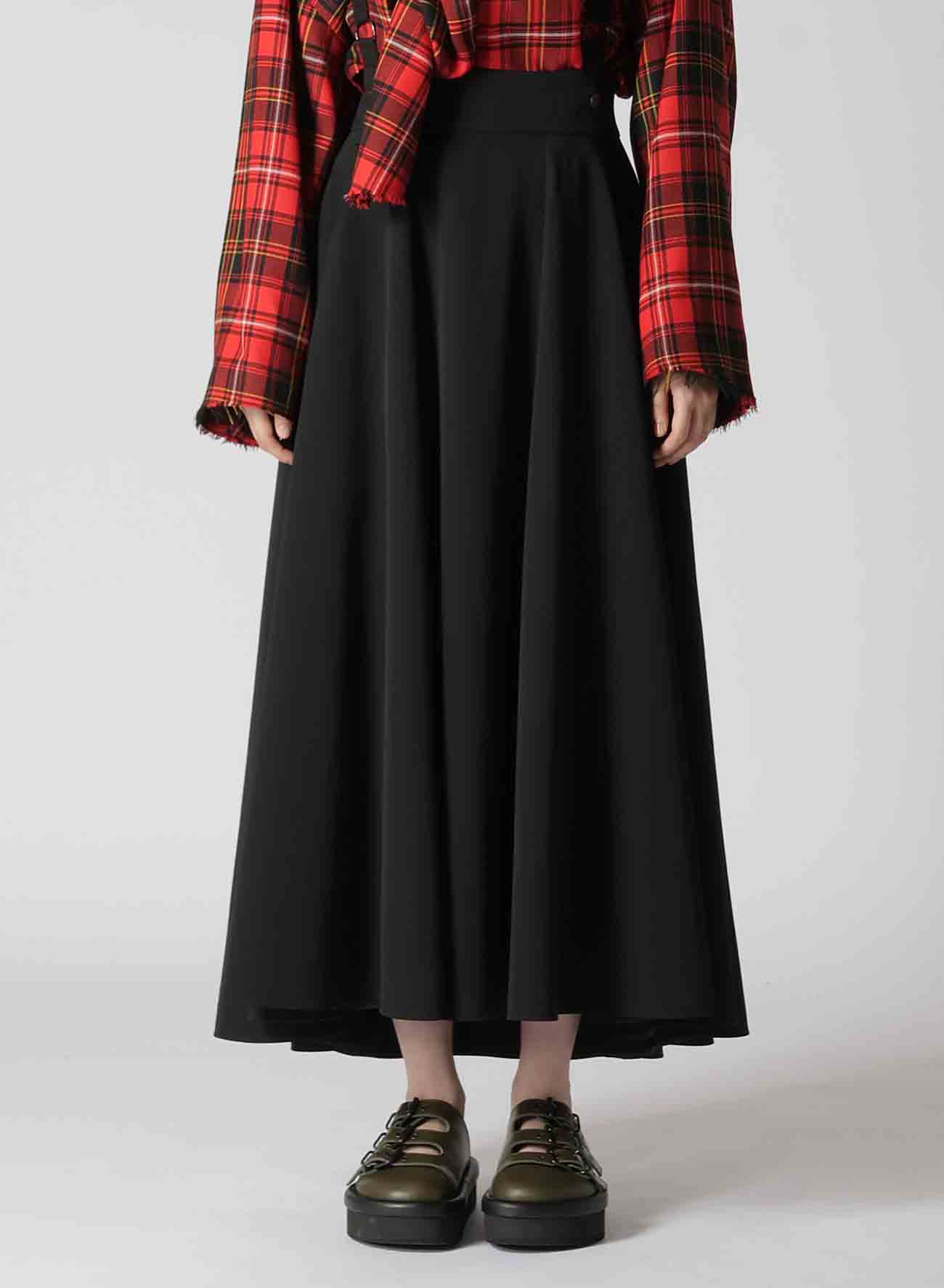 HIGH TWISTED WASHER WOOL GABARDINE SKIRT