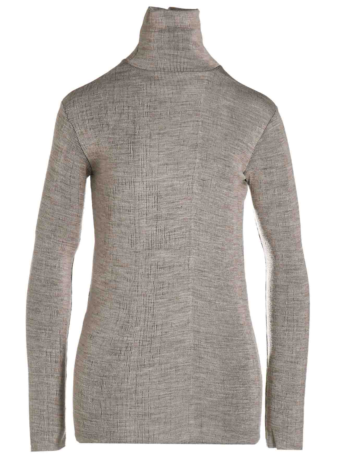 REVERSED RIB HIGHNECK LONG SLEEVE T