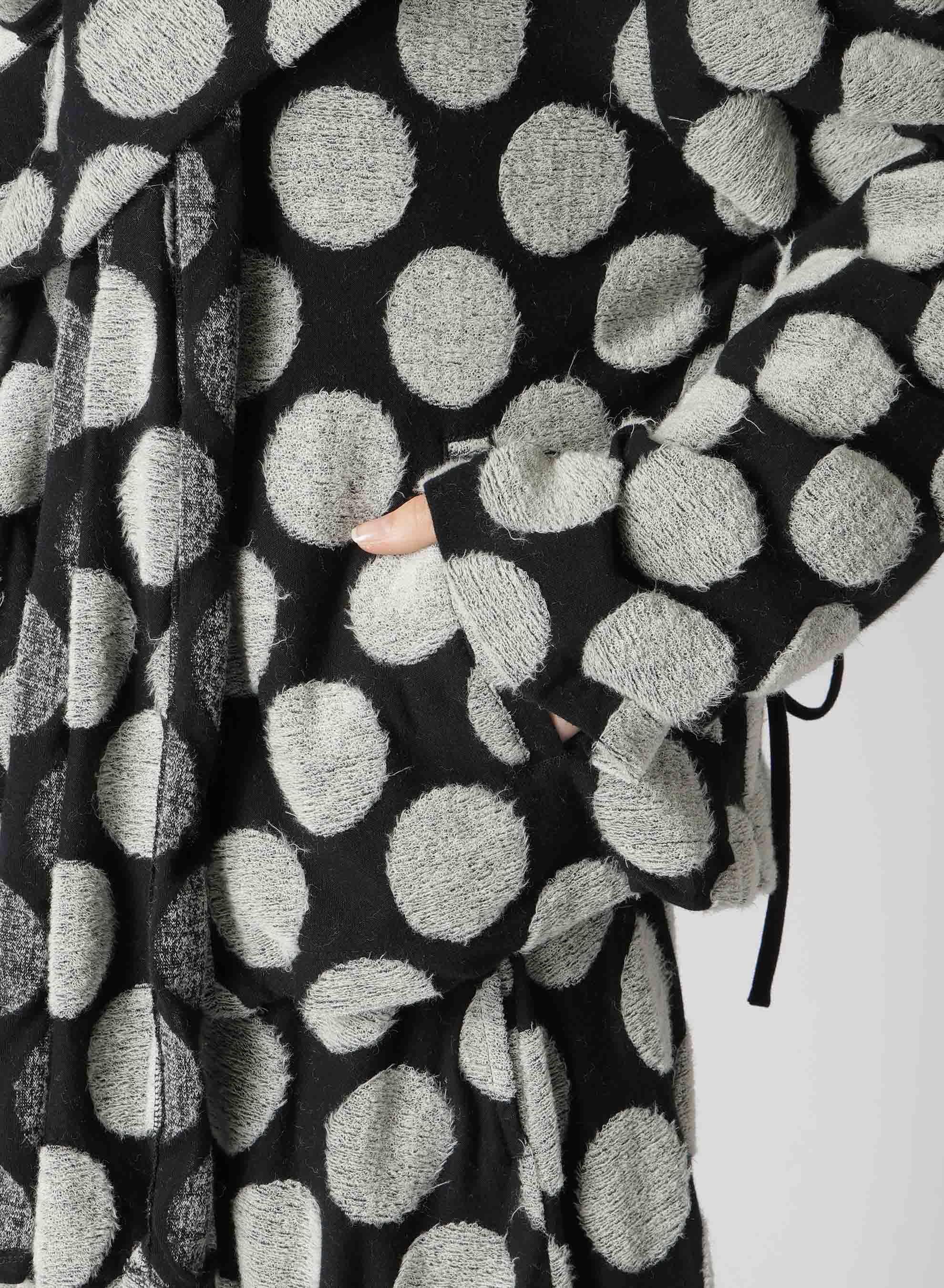 POLKA DOT PILE JQ HOODIE JACKET