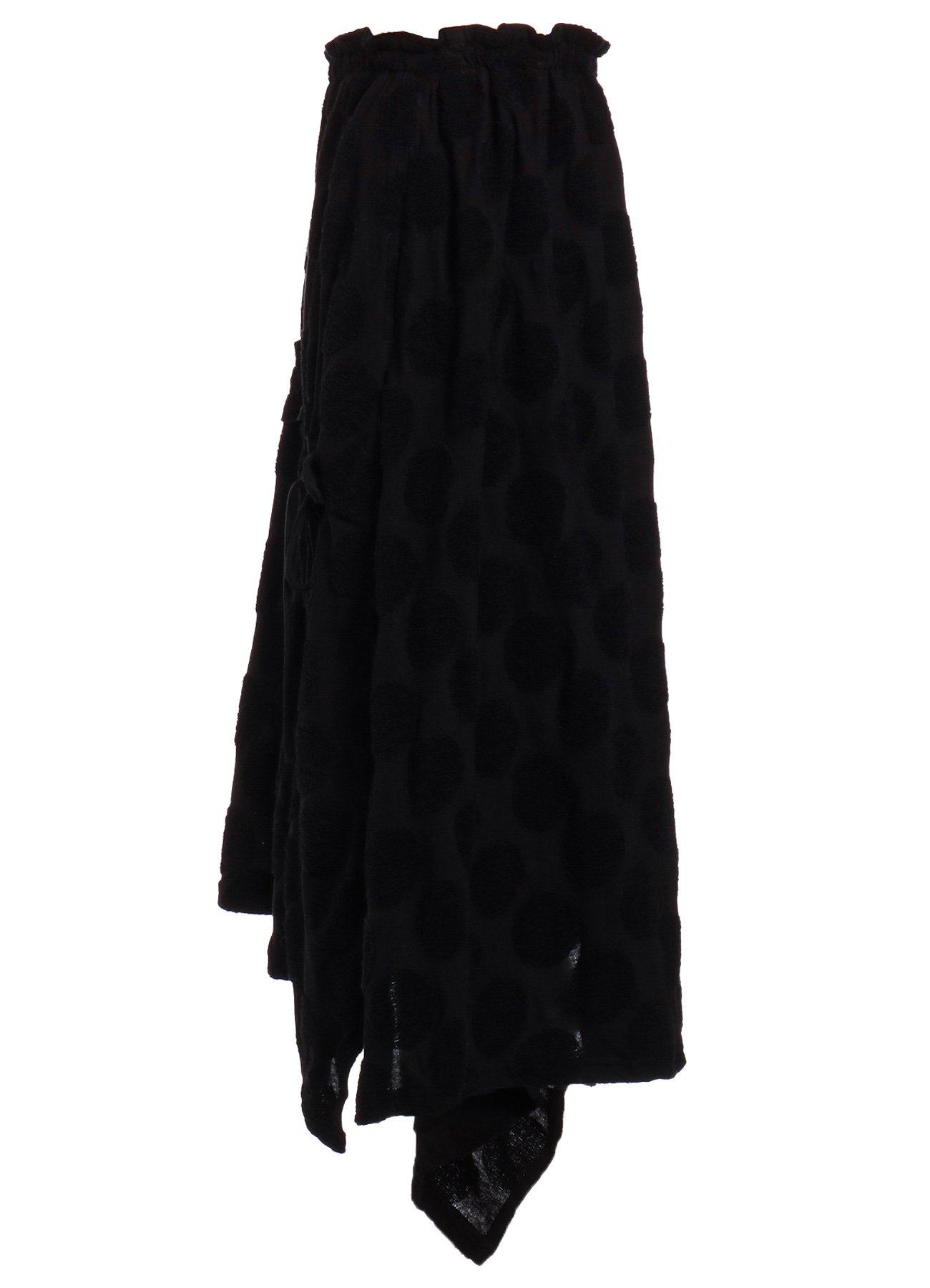 POLKA DOT PILE JQ SHIRRING SKIRT