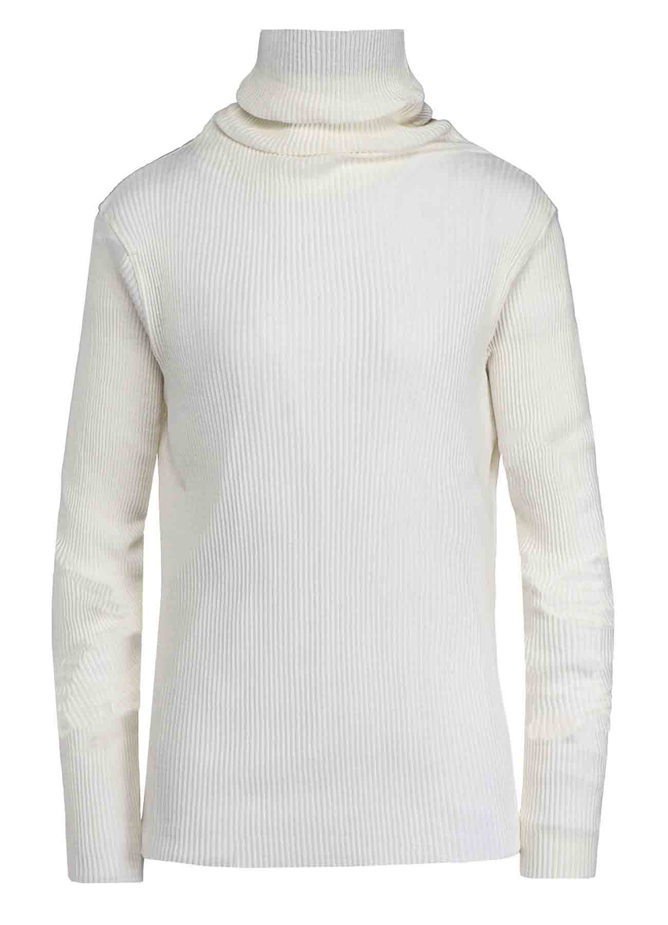 GAUZE RIB EXTRA LONG SLEEVE HIGH NECK T