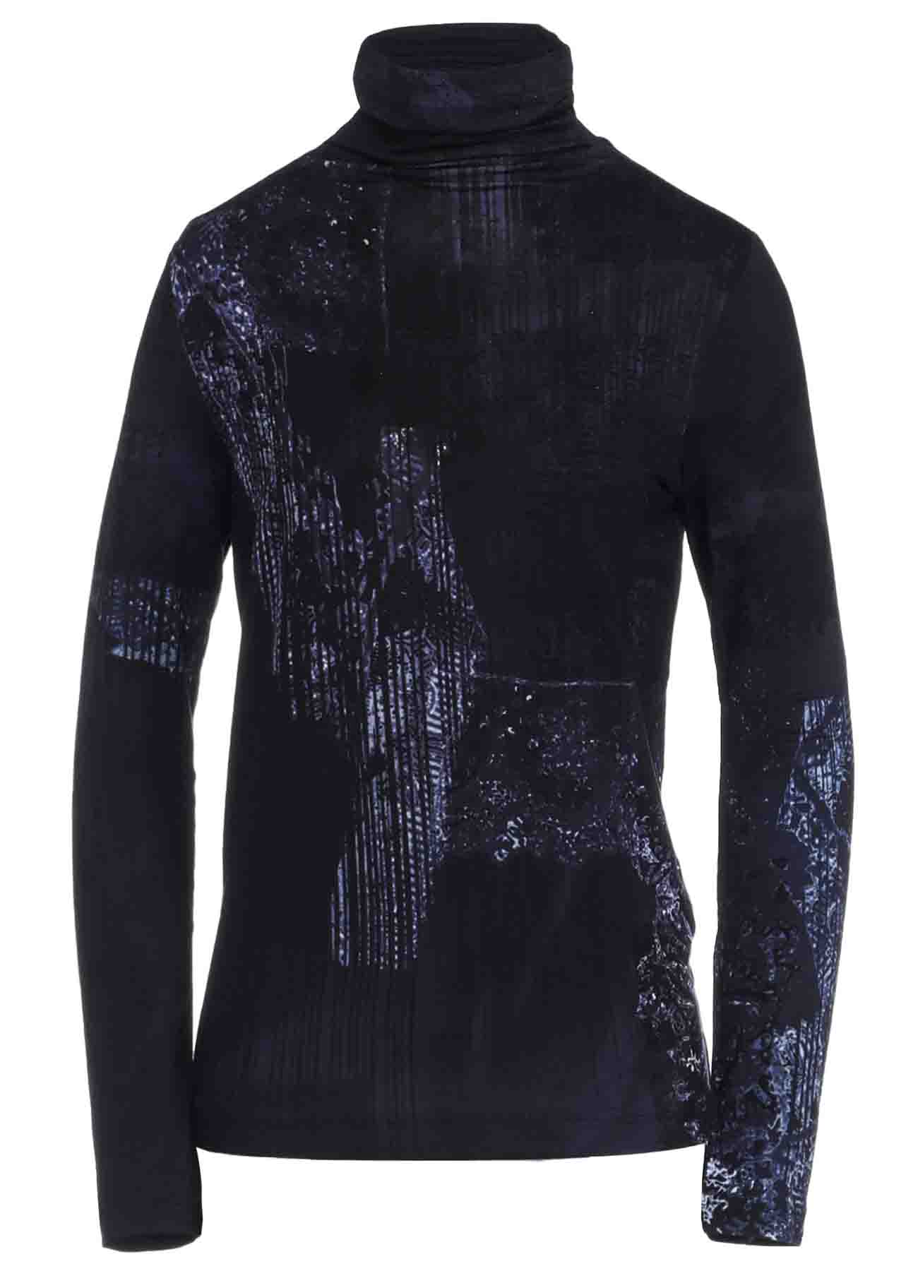 40/-RY JERSEY LACE DESIGN P HIGH NECK LONG SLEEVE T