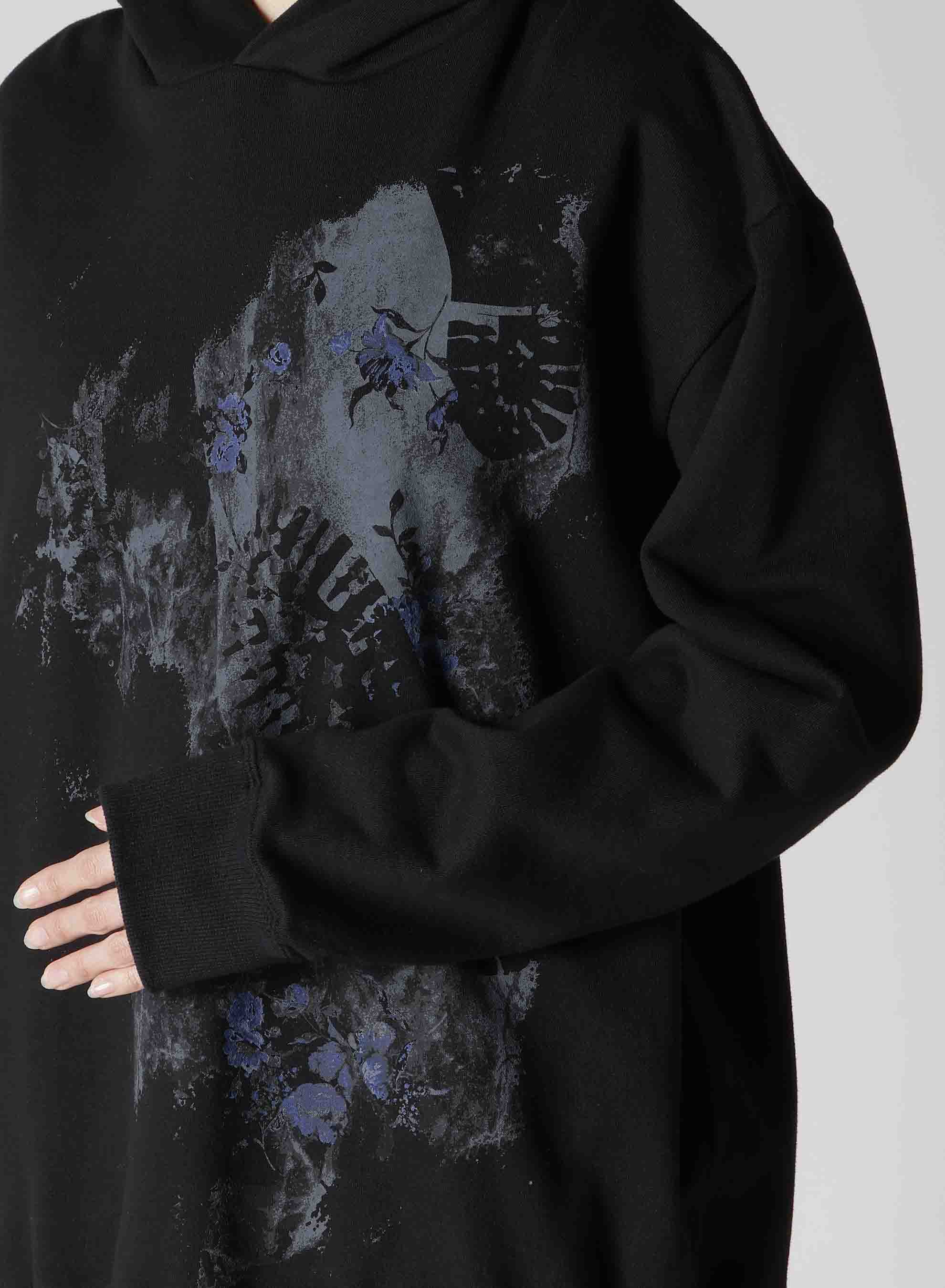 FLOWER + FOOTPRINT LONG HOODIE